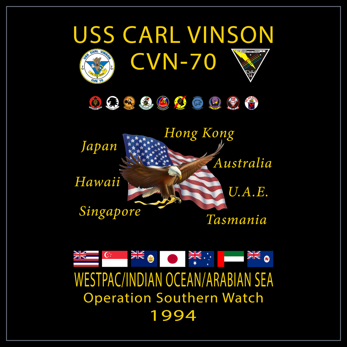 USS Carl Vinson CVN-70 1994 cruise design