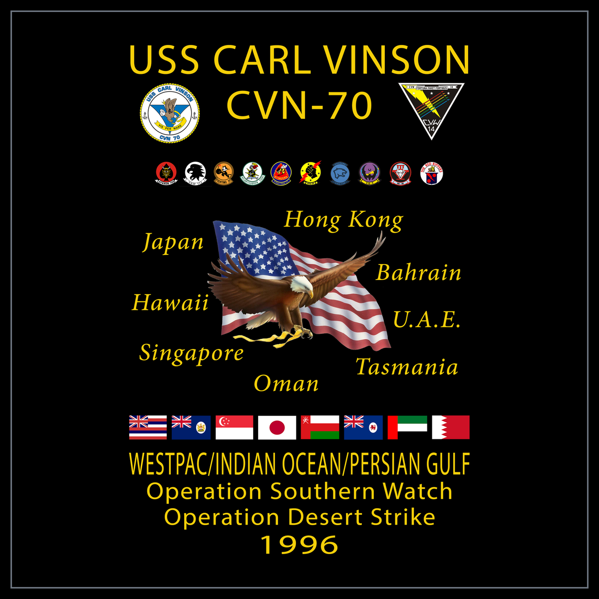 USS Carl Vinson CVN-70 1996 cruise design
