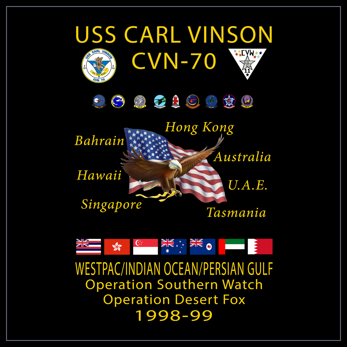 USS Carl Vinson CVN-70 1998 cruise design