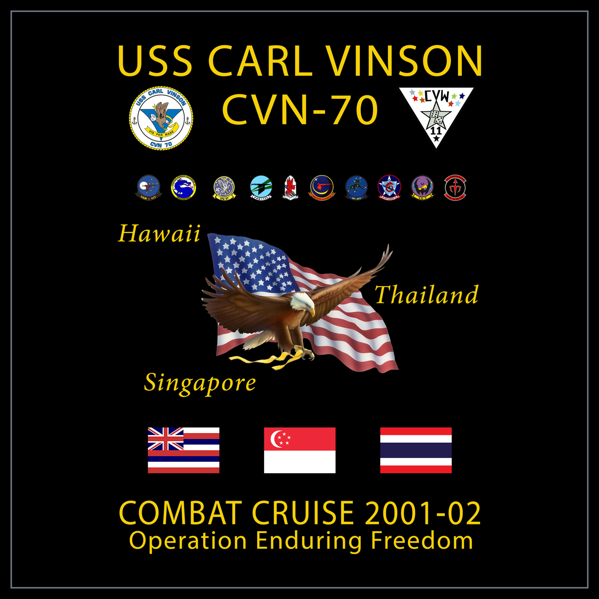 USS Carl Vinson CVN-70 2001-02 cruise design