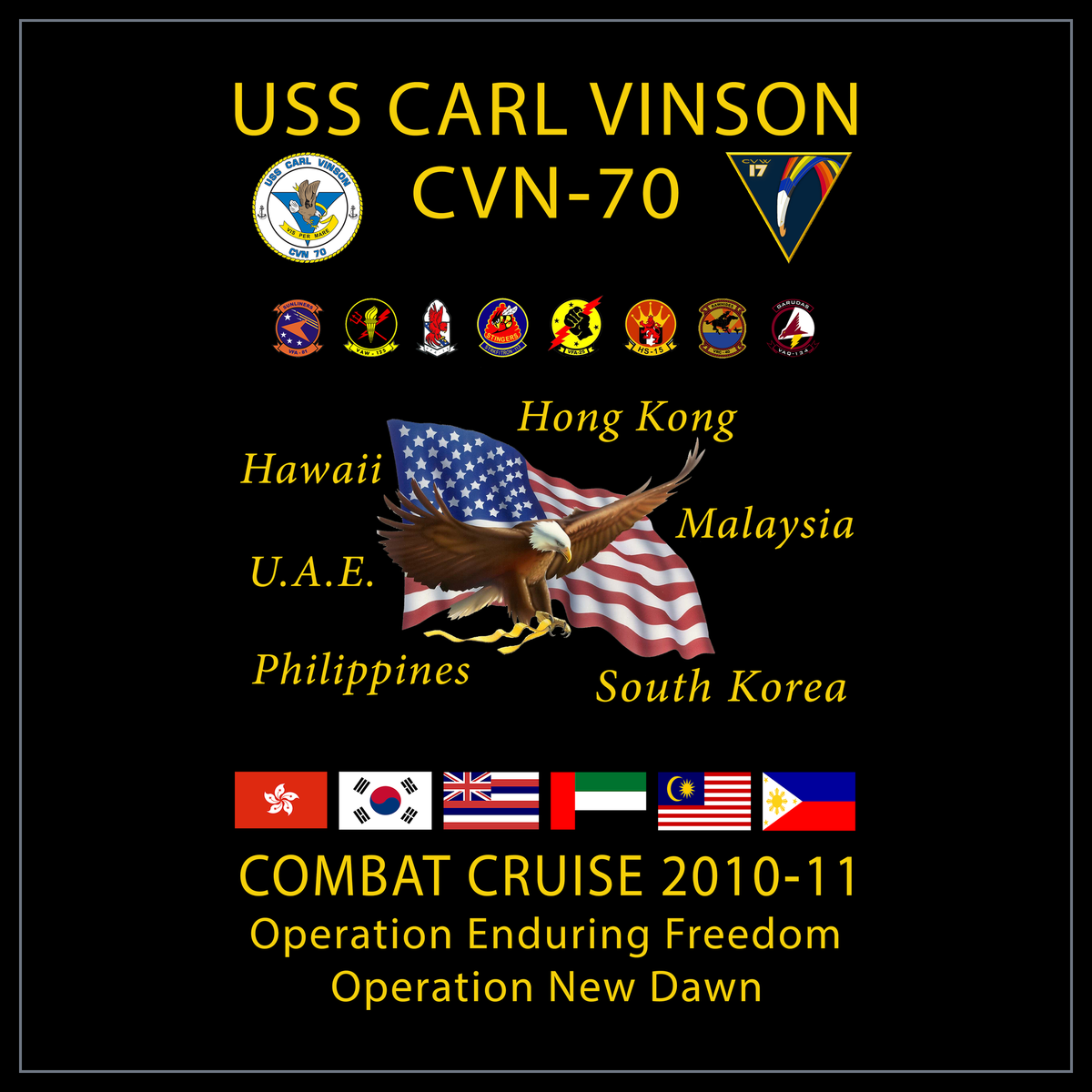 USS Carl Vinson CVN-70 2010-11 cruise design