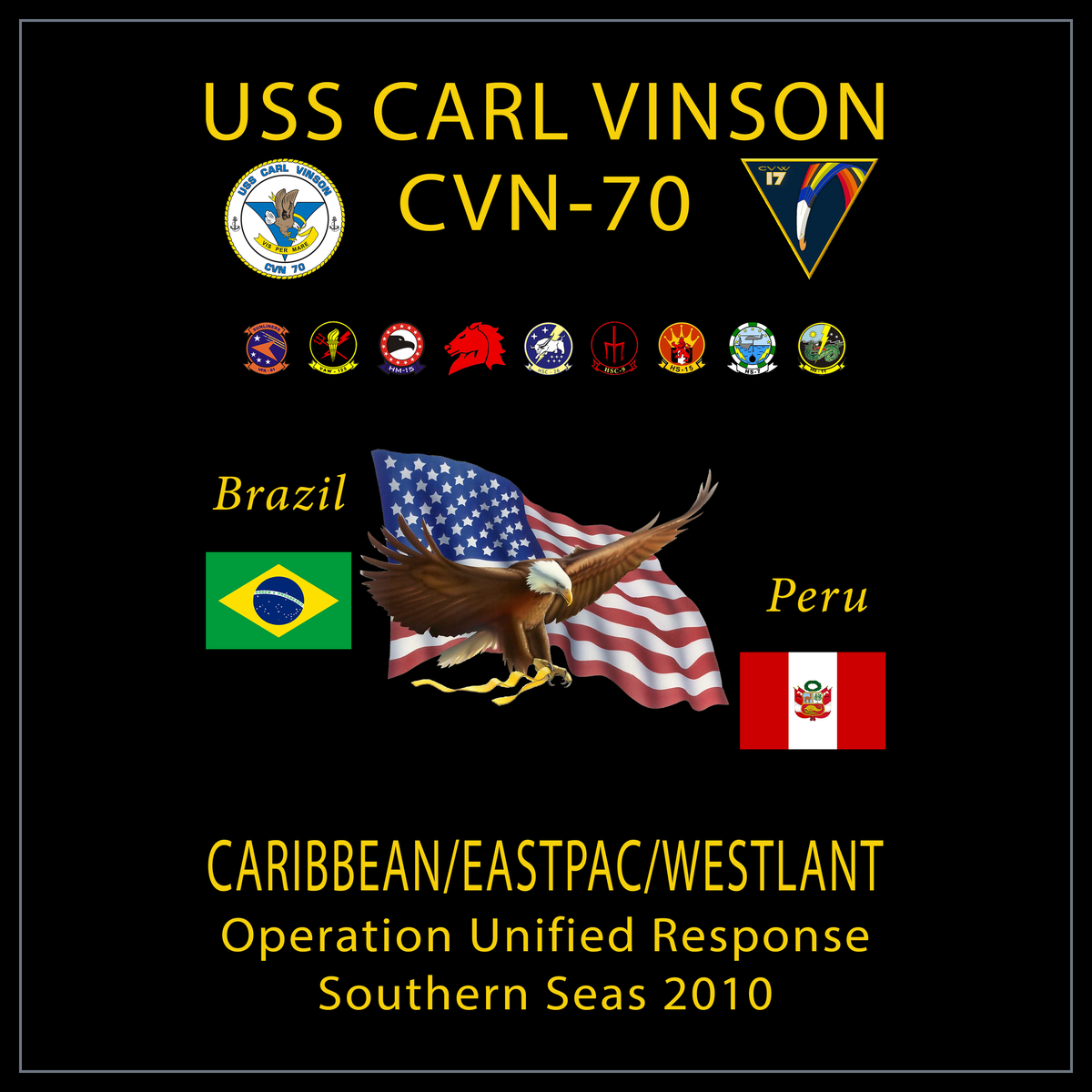 USS Carl Vinson CVN-70 2010 Southern Seas cruise design