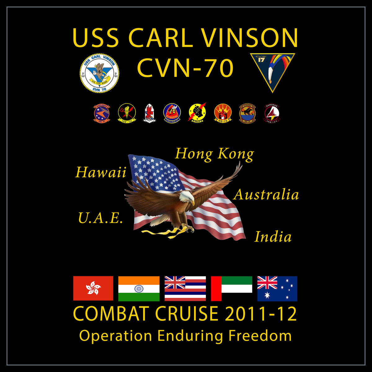 USS Carl Vinson CVN-70 2011-12 cruise design