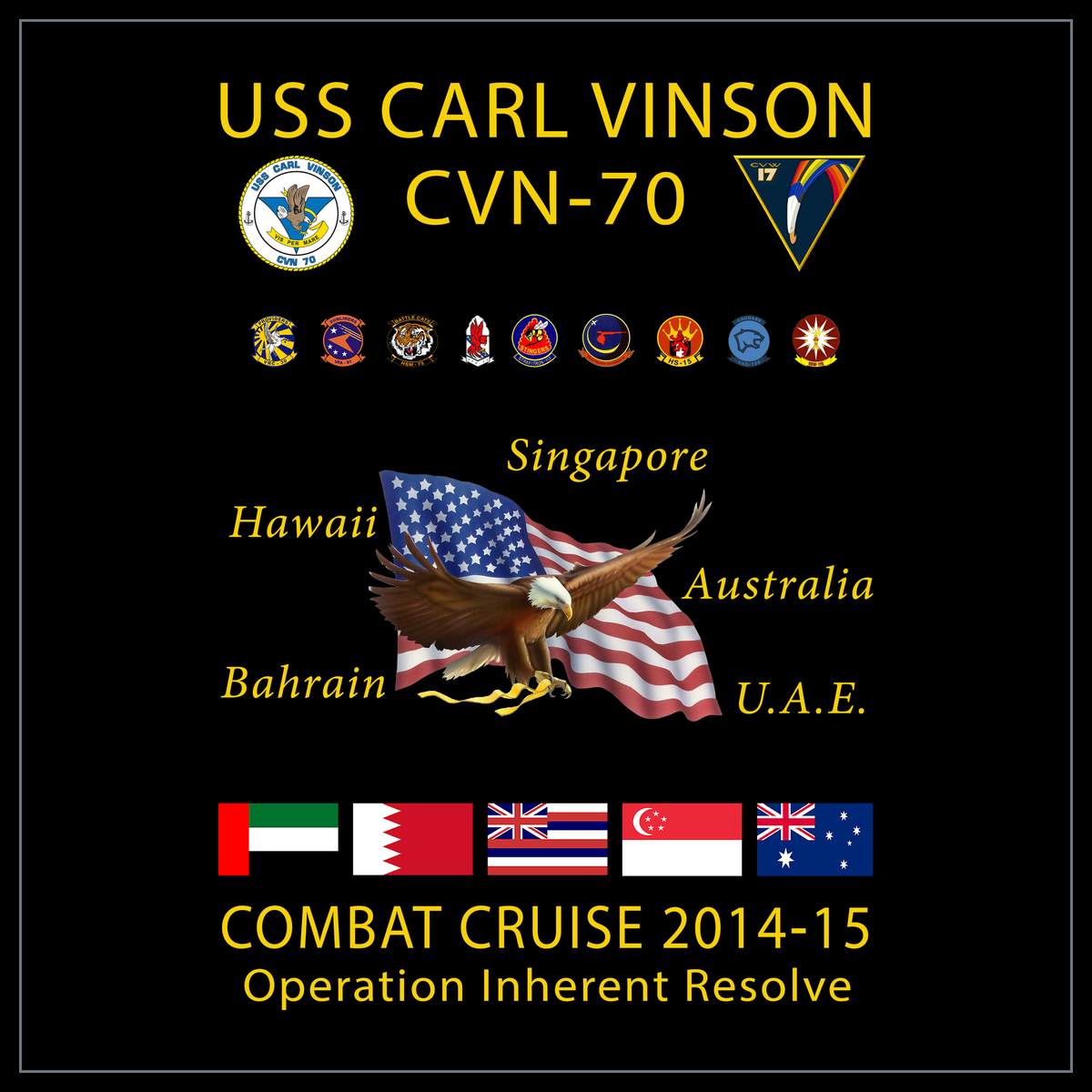 USS Carl Vinson CVN-70 2014-15 cruise design