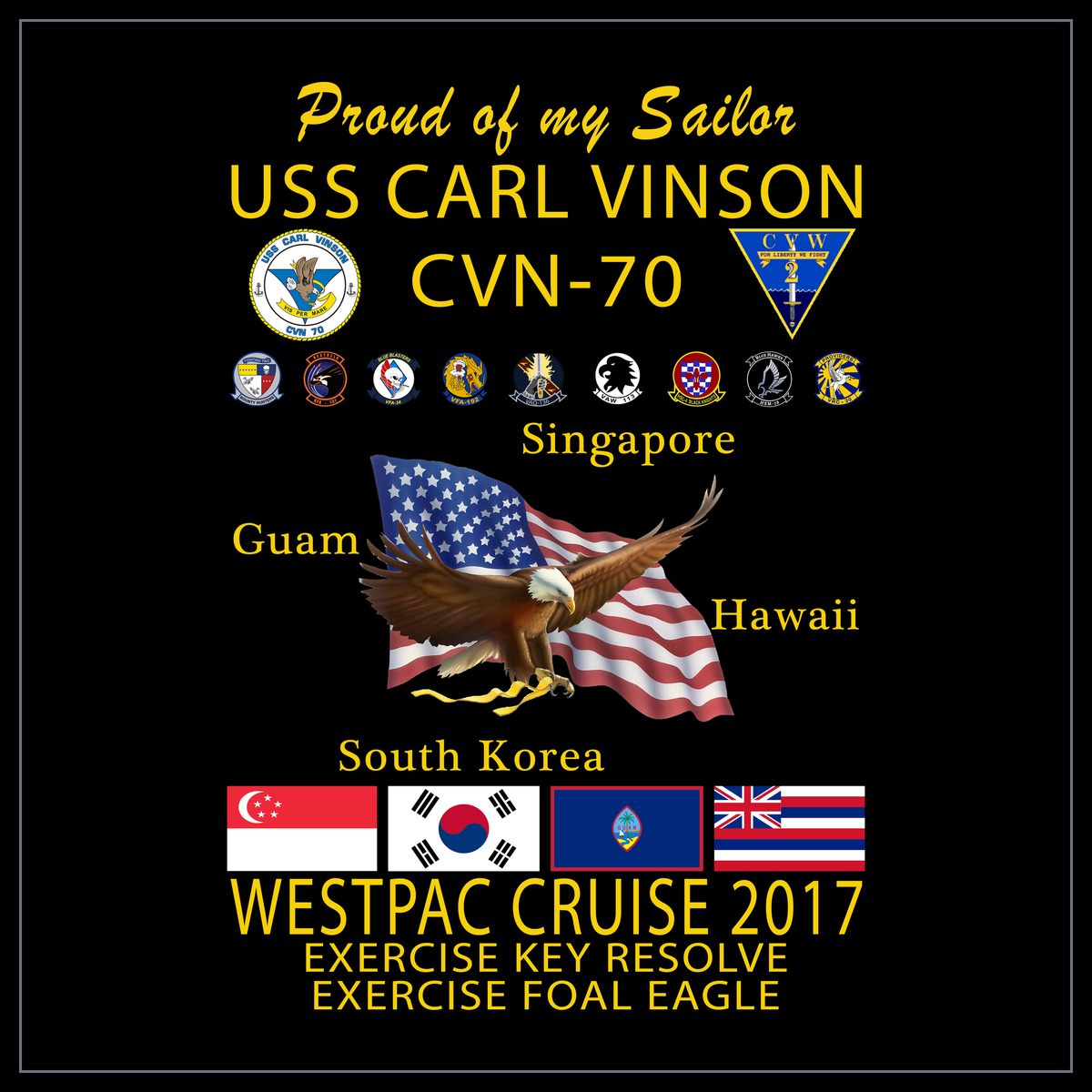 USS Carl Vinson CVN-70 2017 cruise design