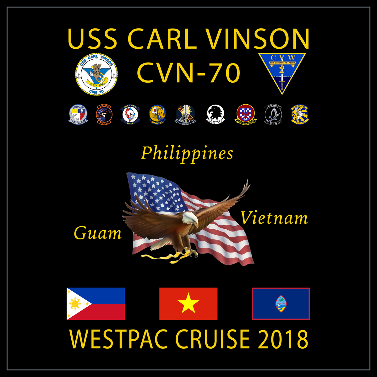 USS Carl Vinson CVN-70 2018 cruise design