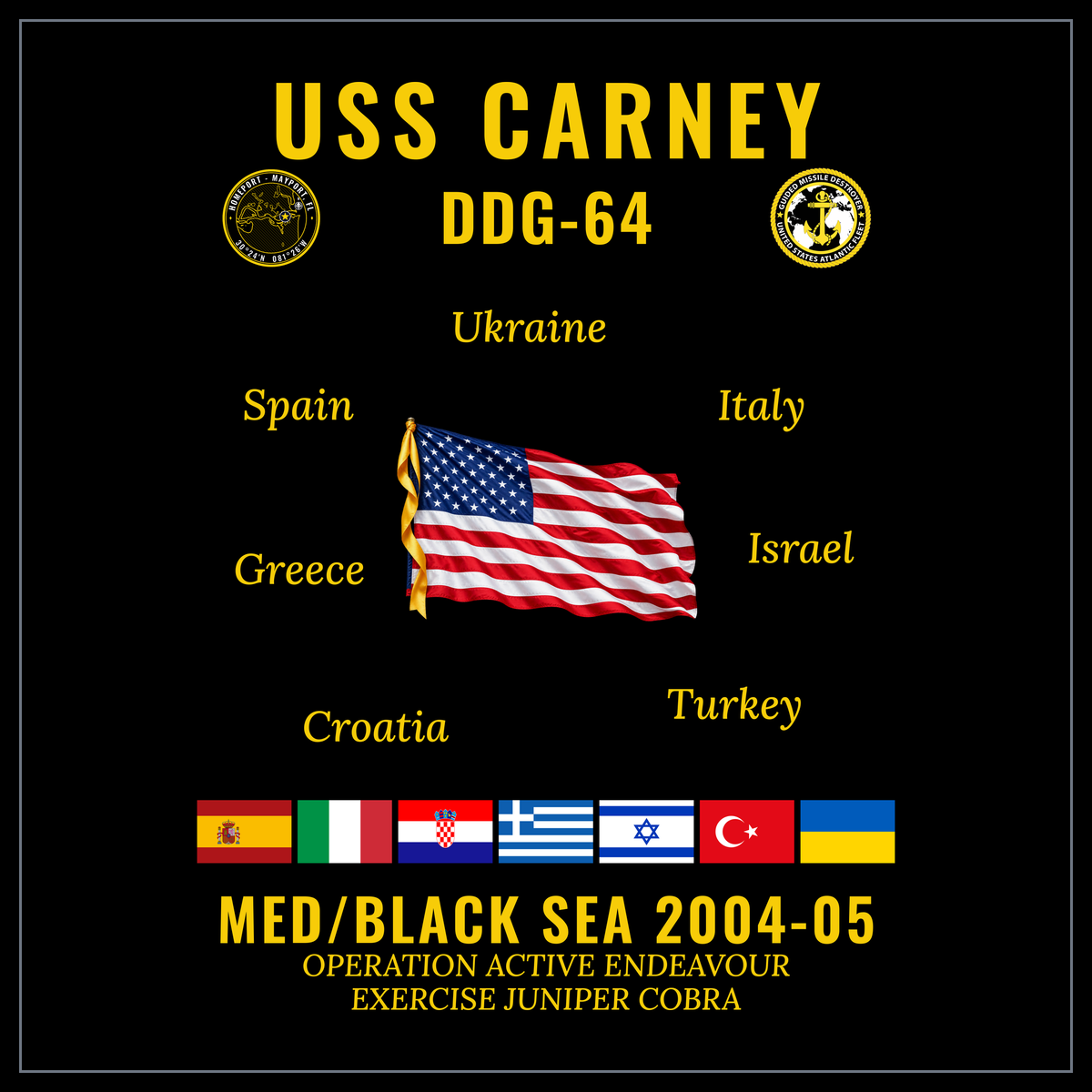 USS Carney (DDG-64) 2004-05 Med/Black Sea cruise design