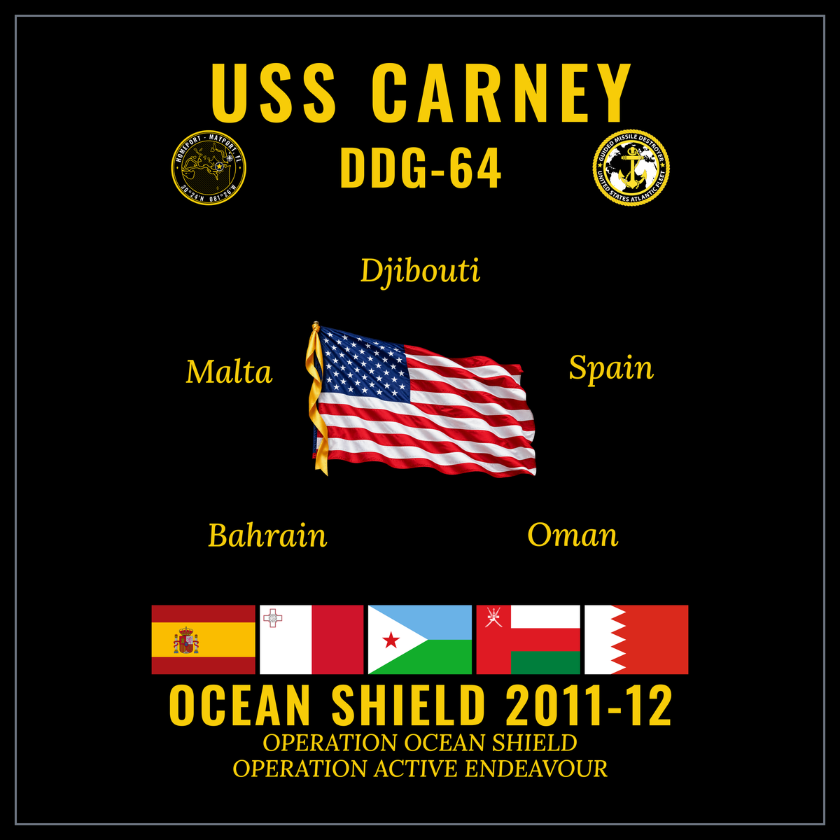 USS Carney (DDG-64) 2011-12 Ocean Shield cruise design