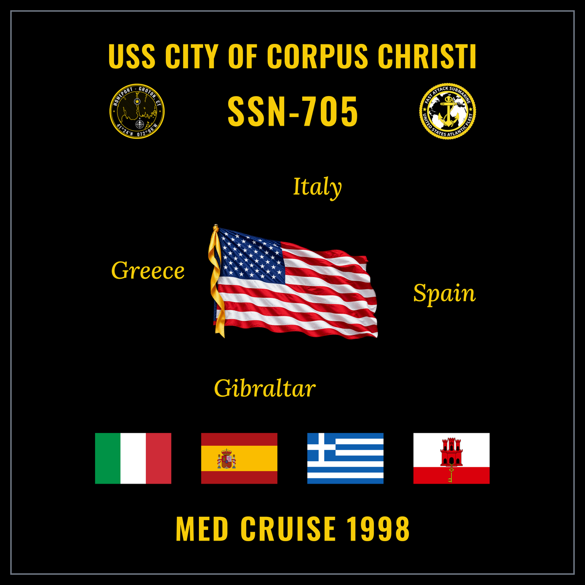 USS City of Corpus Christi (SSN-705) 1998 cruise design