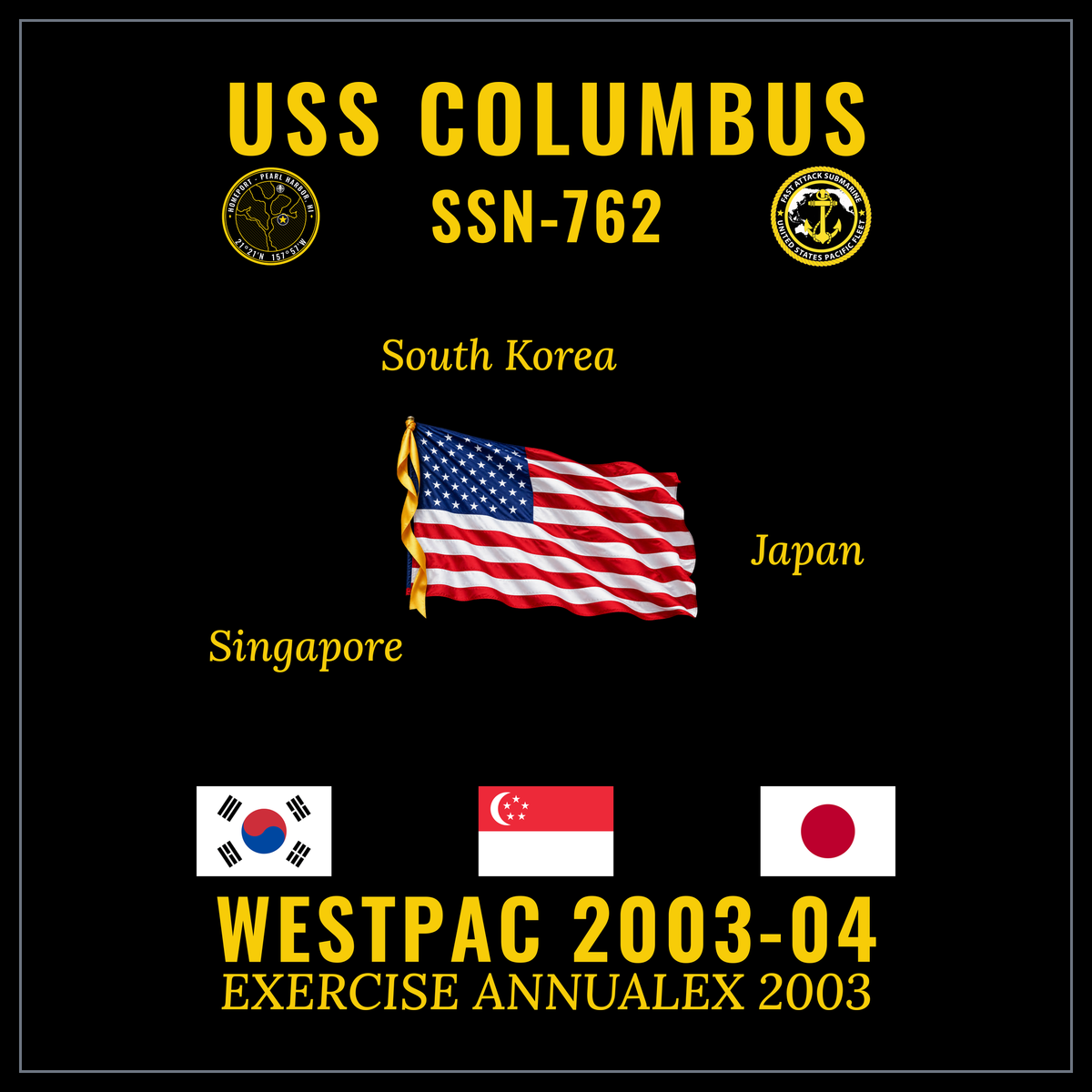 USS Columbus (SSN-762) 2003-04 cruise design