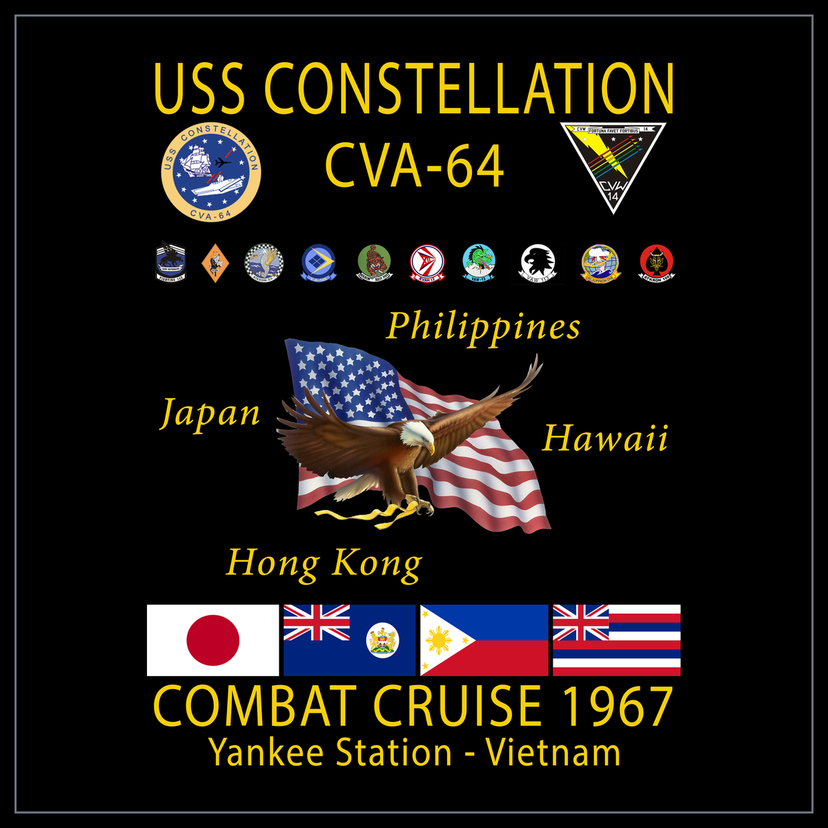 USS Constellation CVA/CV-64 1967 cruise design