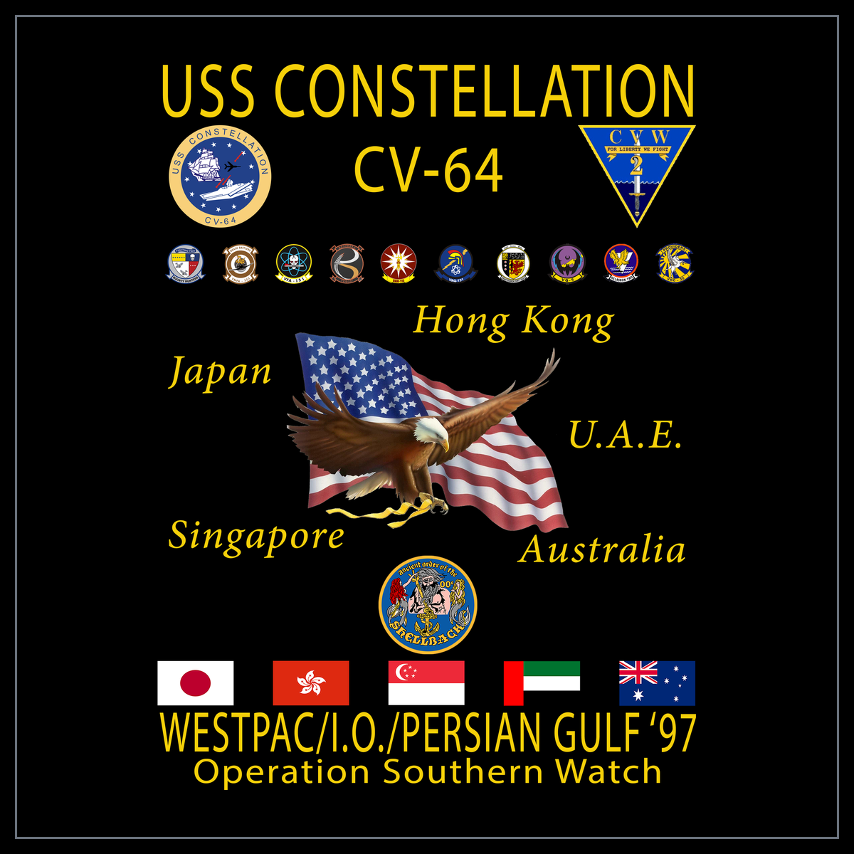 USS Constellation CVA/CV-64 1997 cruise design