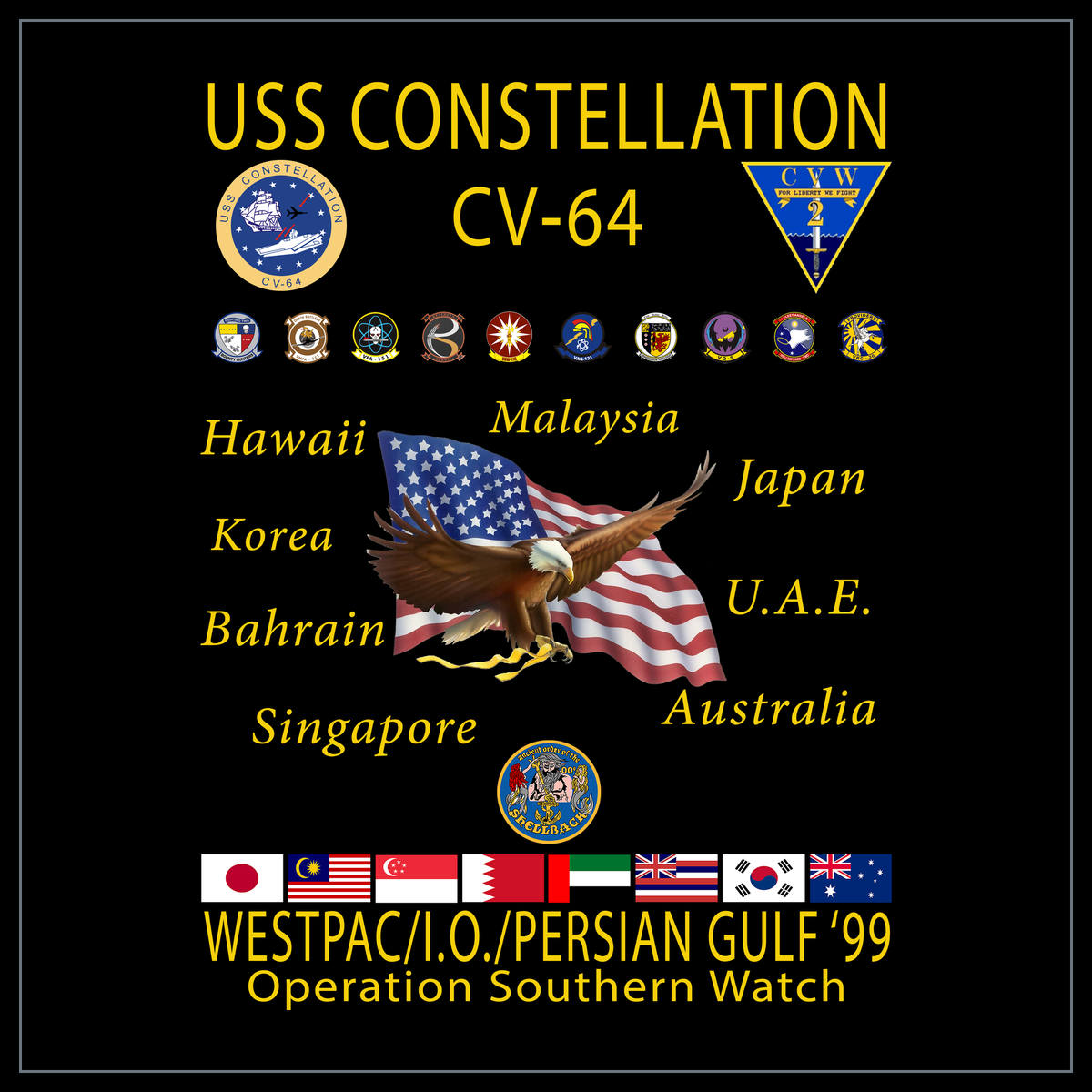 USS Constellation CVA/CV-64 1999 cruise design