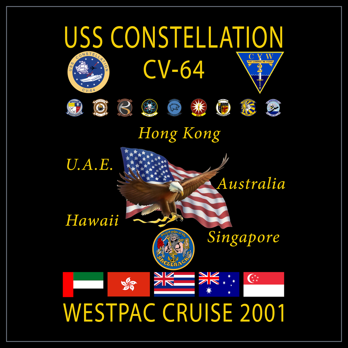 USS Constellation CVA/CV-64 2001 cruise design