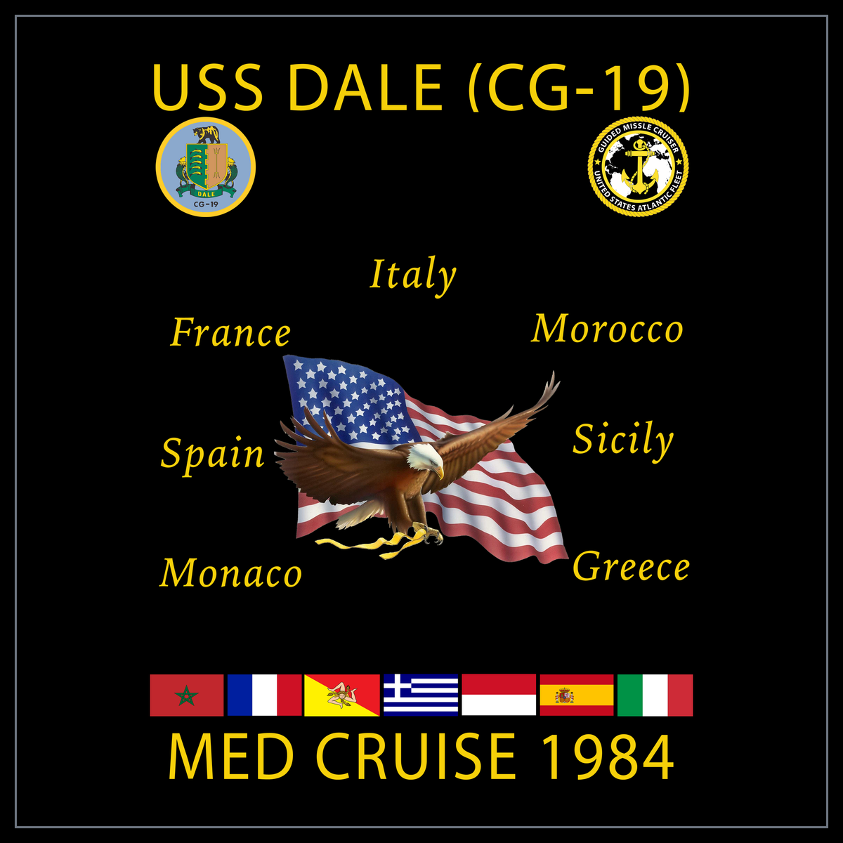 USS Dale CG-19 1984 cruise design