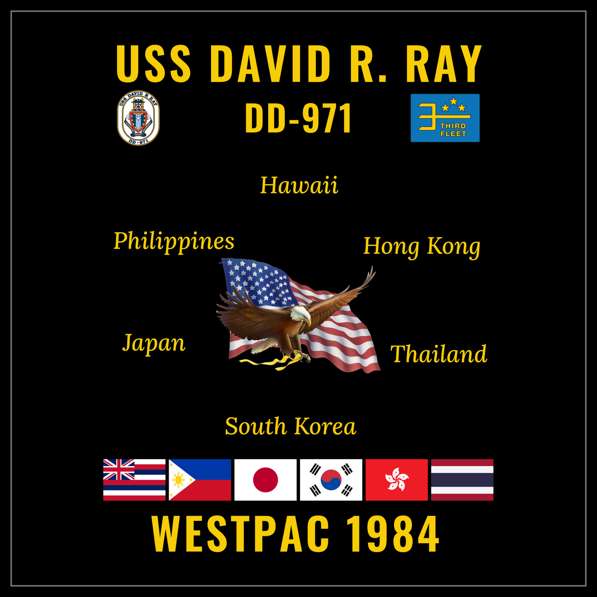 USS David R. Ray DD-971 1984 cruise design