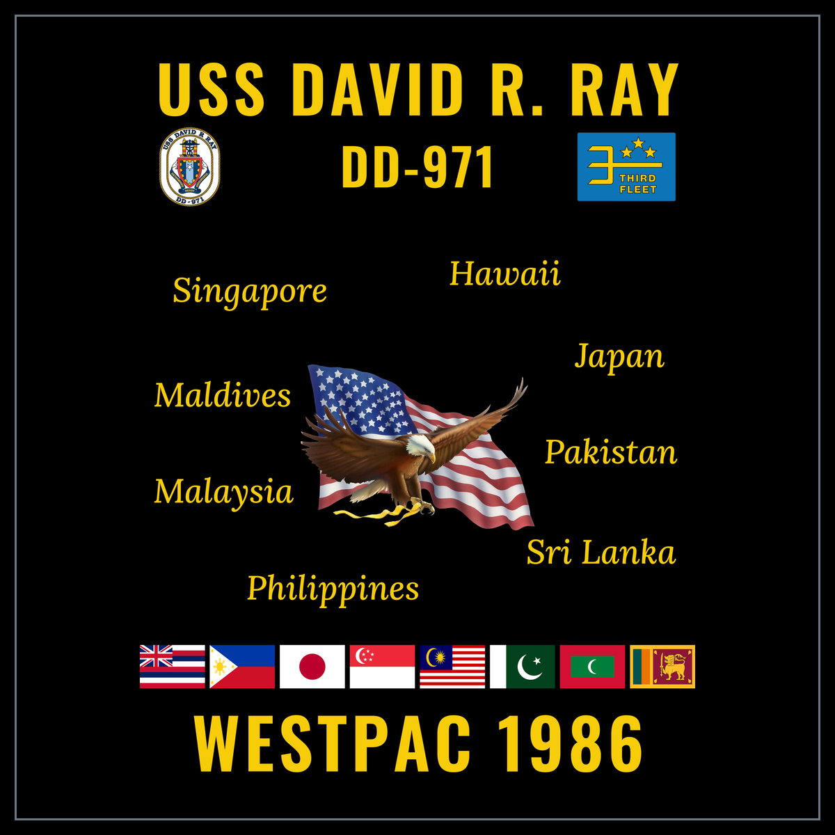 USS David R. Ray DD-971 1986 cruise design