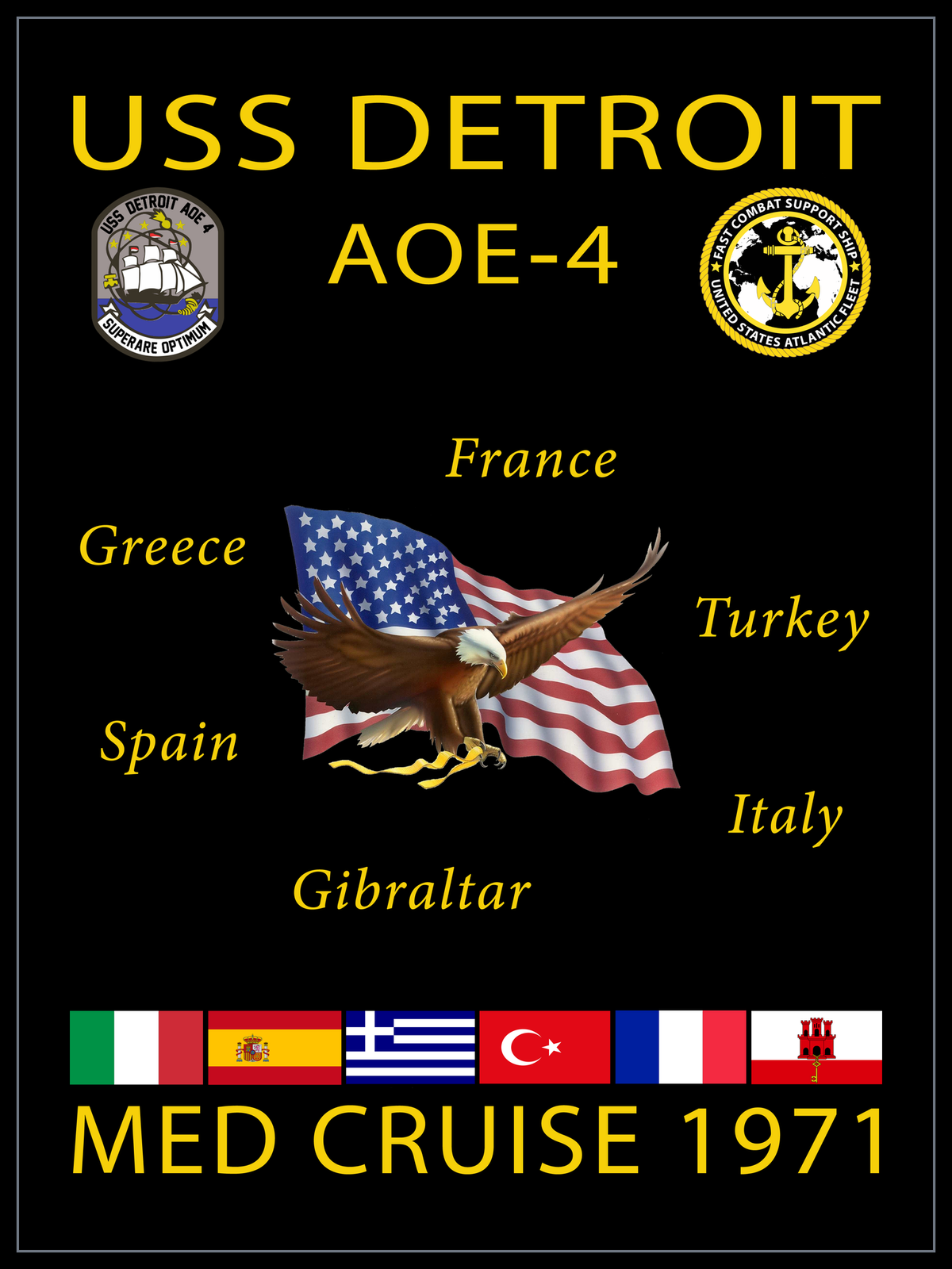 USS Detroit AOE-4 1971 cruise design