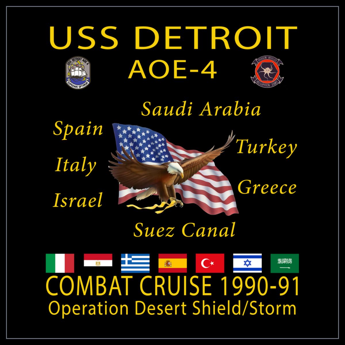 USS Detroit AOE-4 1990-91 cruise design