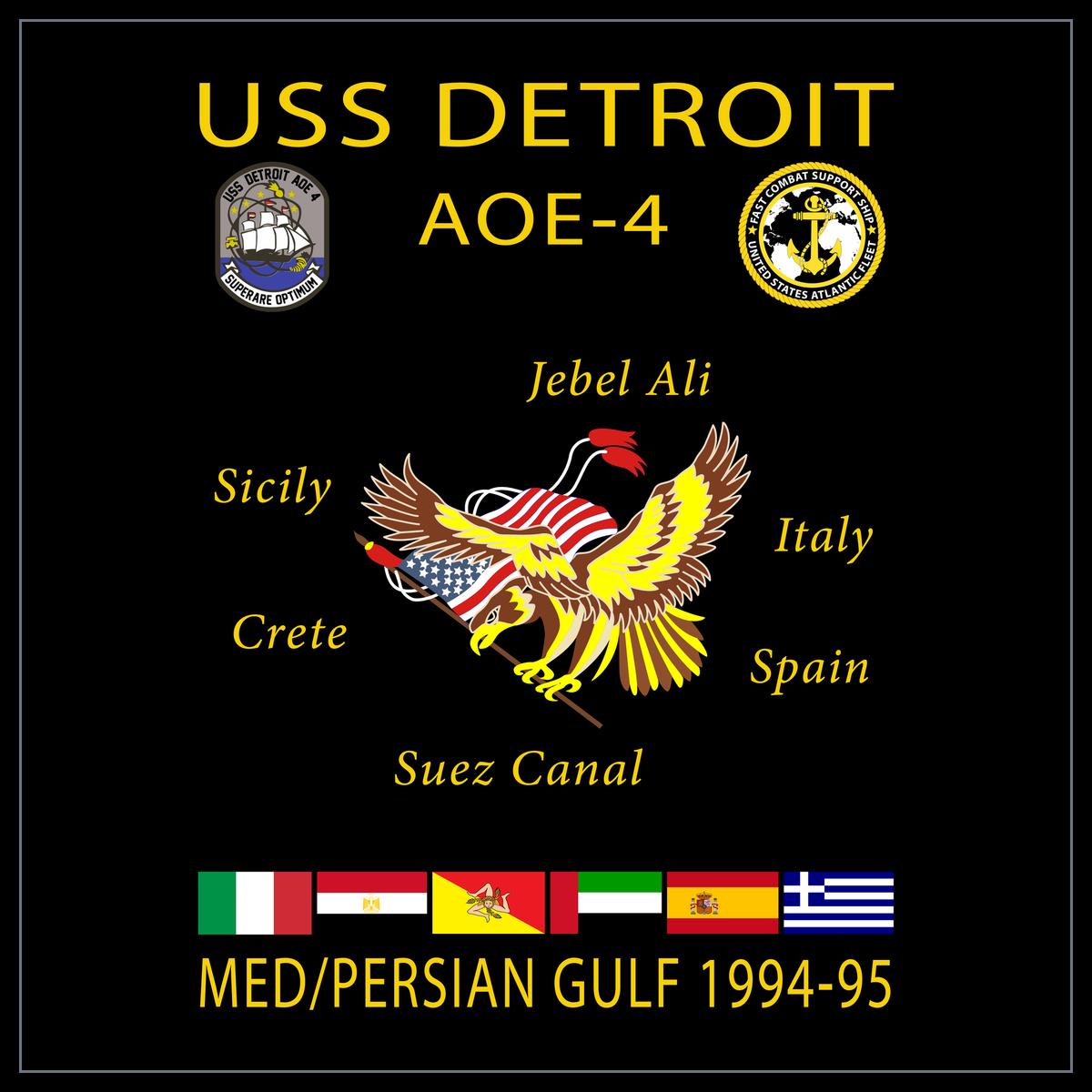 USS Detroit AOE-4 1994-95 cruise design