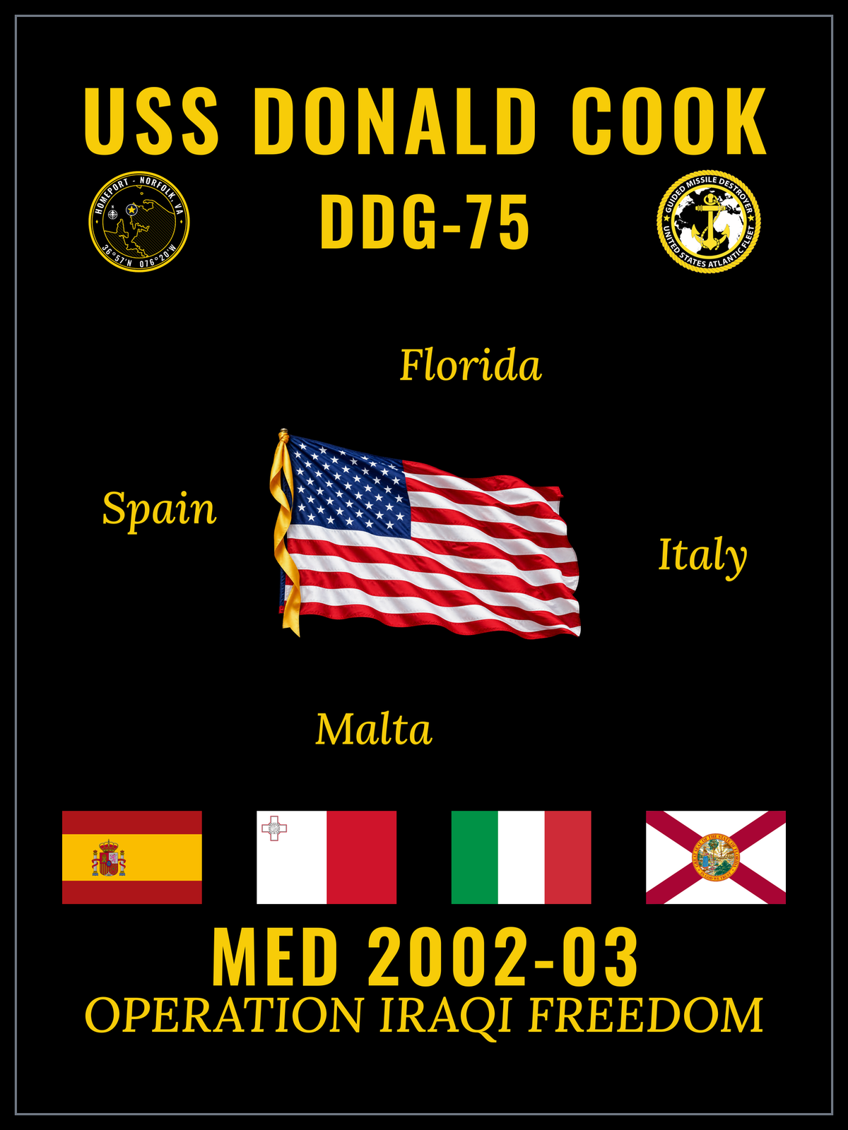USS Donald Cook (DDG-75) 2002-03 Med cruise design
