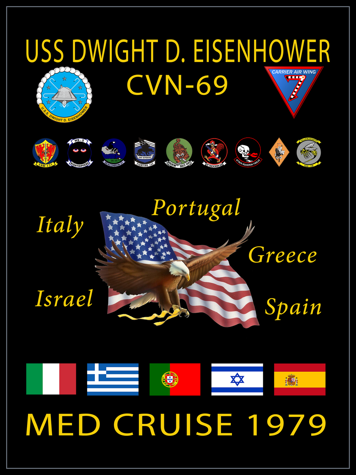 USS Dwight D. Eisenhower CVN-69 1979 cruise design