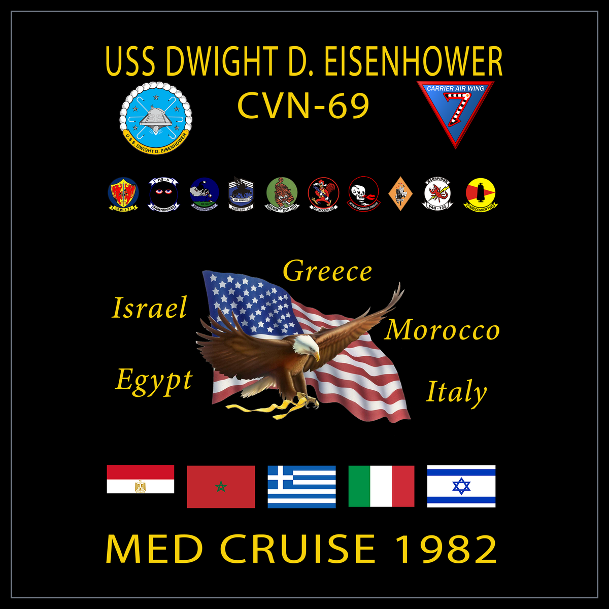 USS Dwight D. Eisenhower CVN-69 1982 cruise design