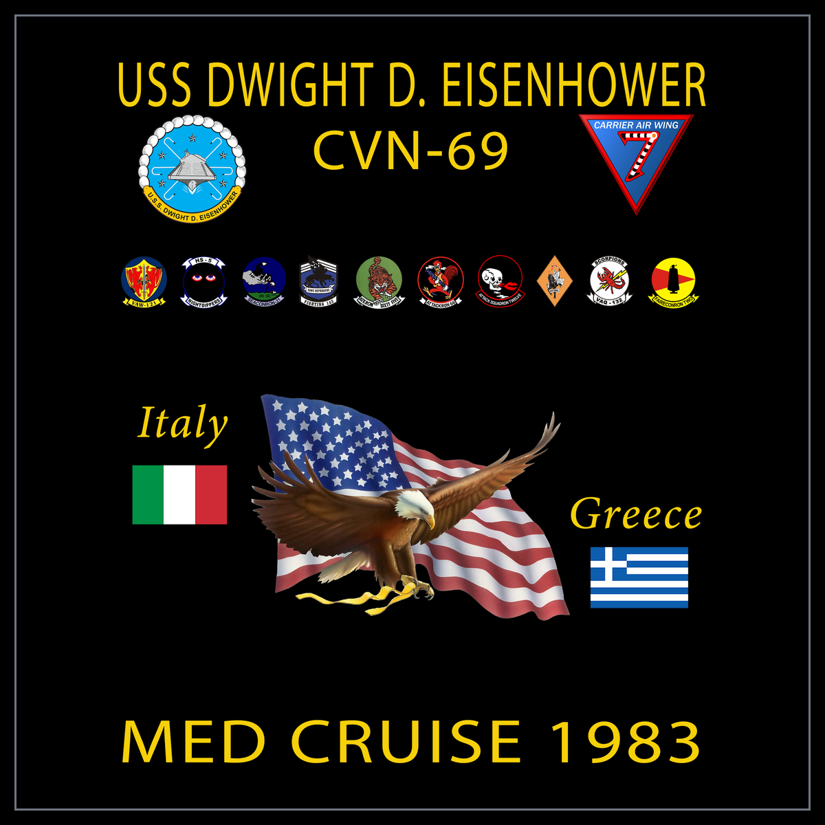 USS Dwight D. Eisenhower CVN-69 1983 cruise design