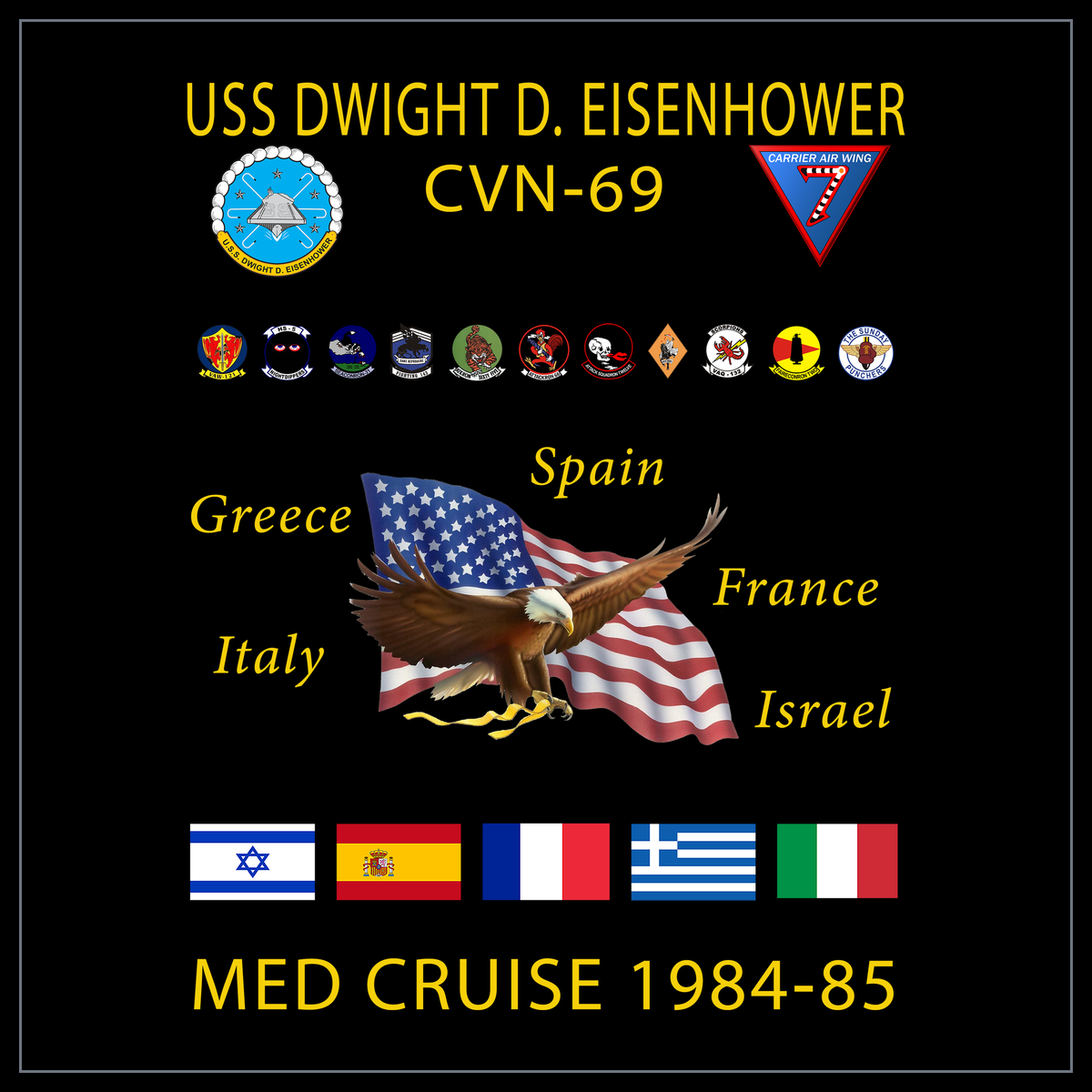 USS Dwight D. Eisenhower CVN-69 1984-85 cruise design