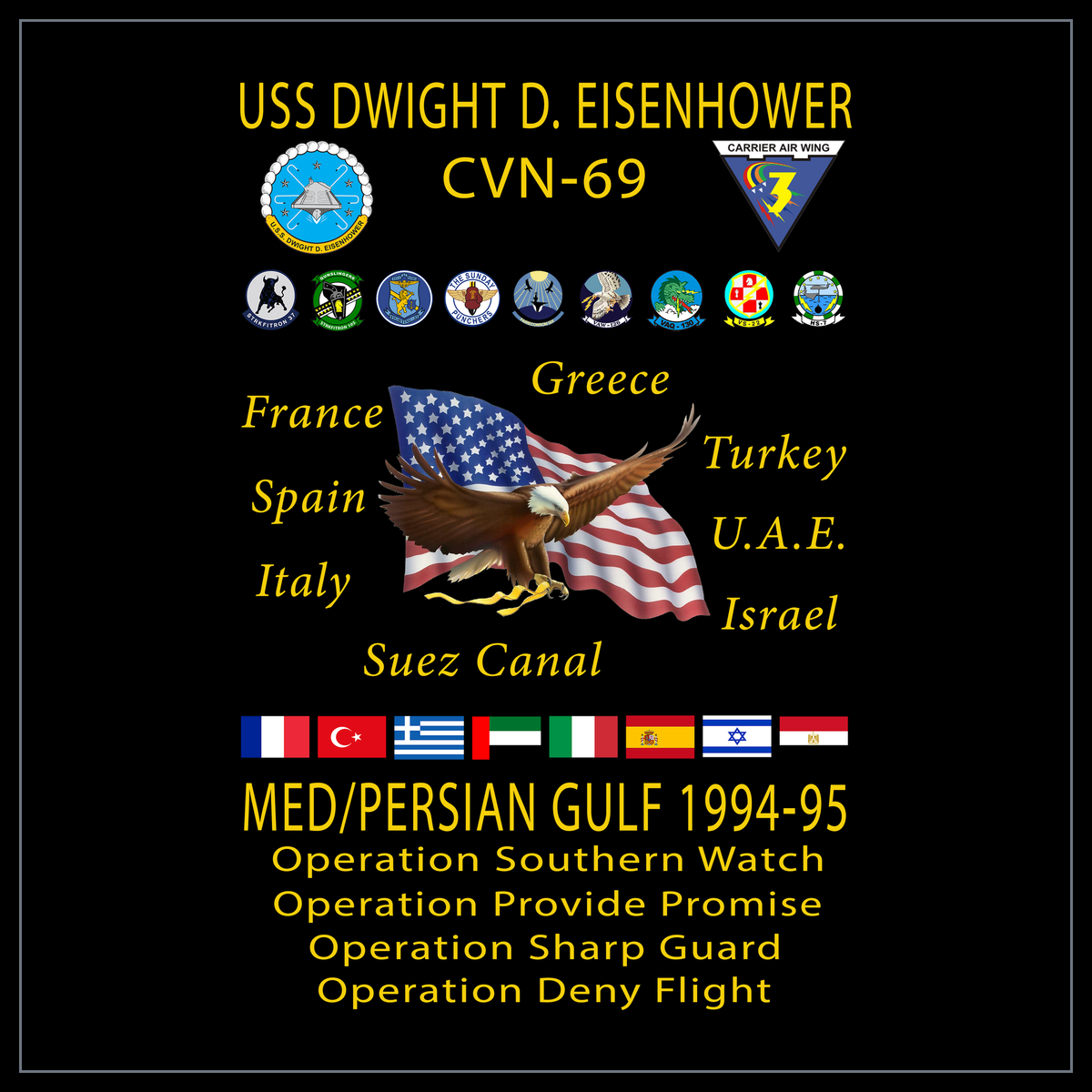 USS Dwight D. Eisenhower CVN-69 1994-95 cruise design