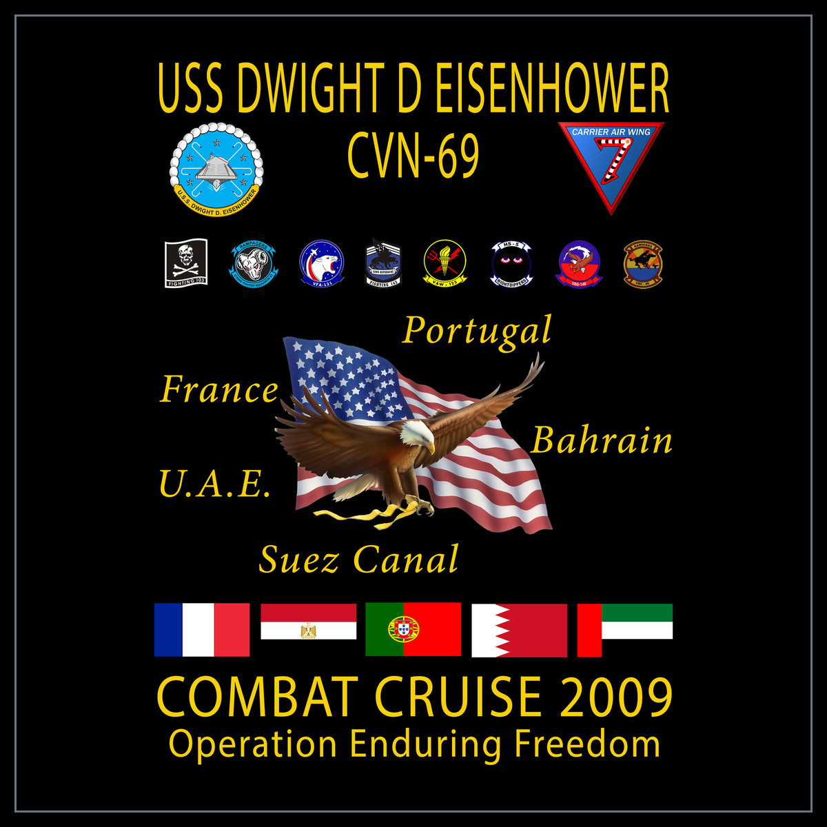 USS Dwight D. Eisenhower CVN-69 2009 cruise design