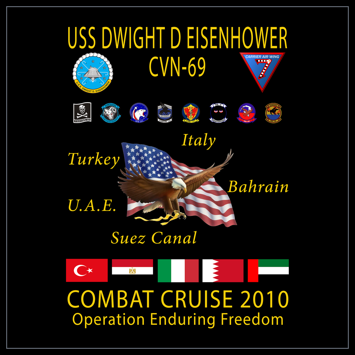 USS Dwight D. Eisenhower CVN-69 2010 cruise design