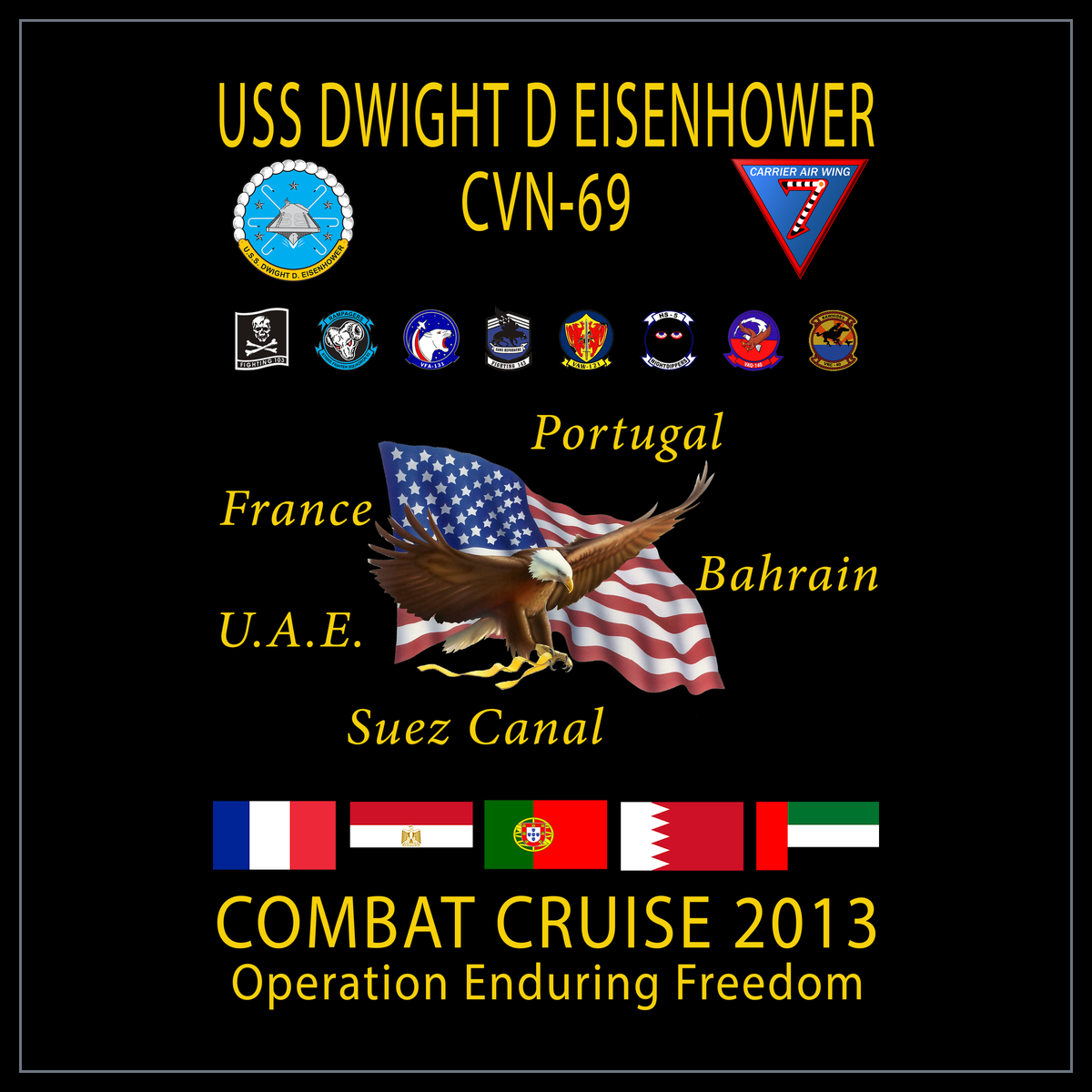 USS Dwight D. Eisenhower CVN-69 2013 cruise design