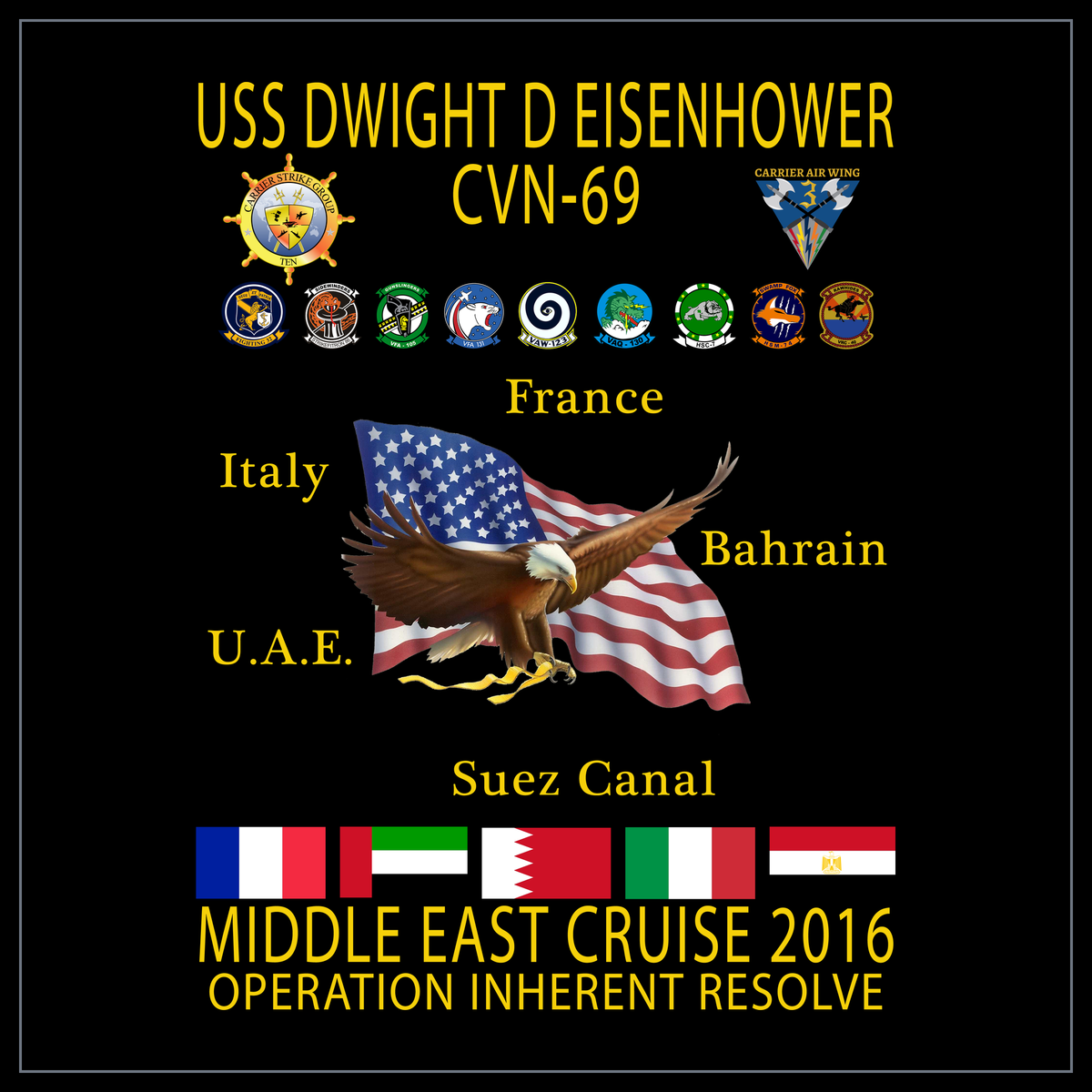 USS Dwight D. Eisenhower CVN-69 2016 cruise design