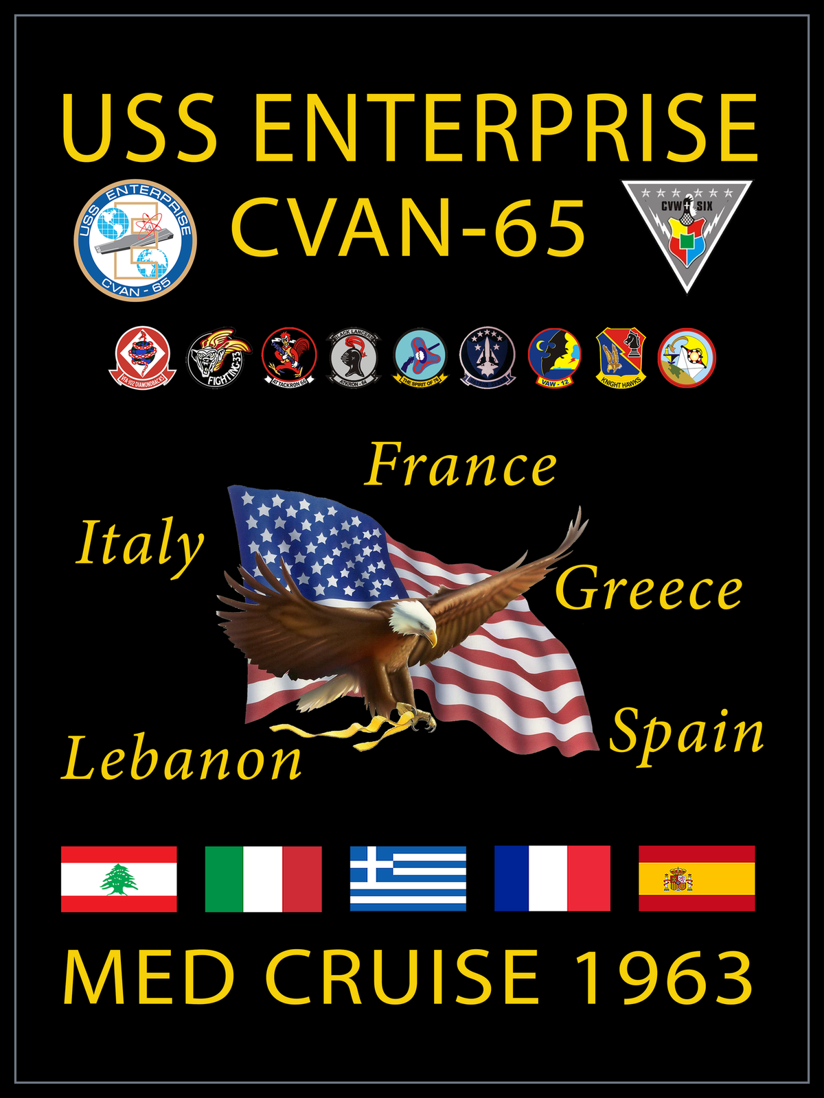 USS Enterprise CVAN/CVN-65 1963 cruise design