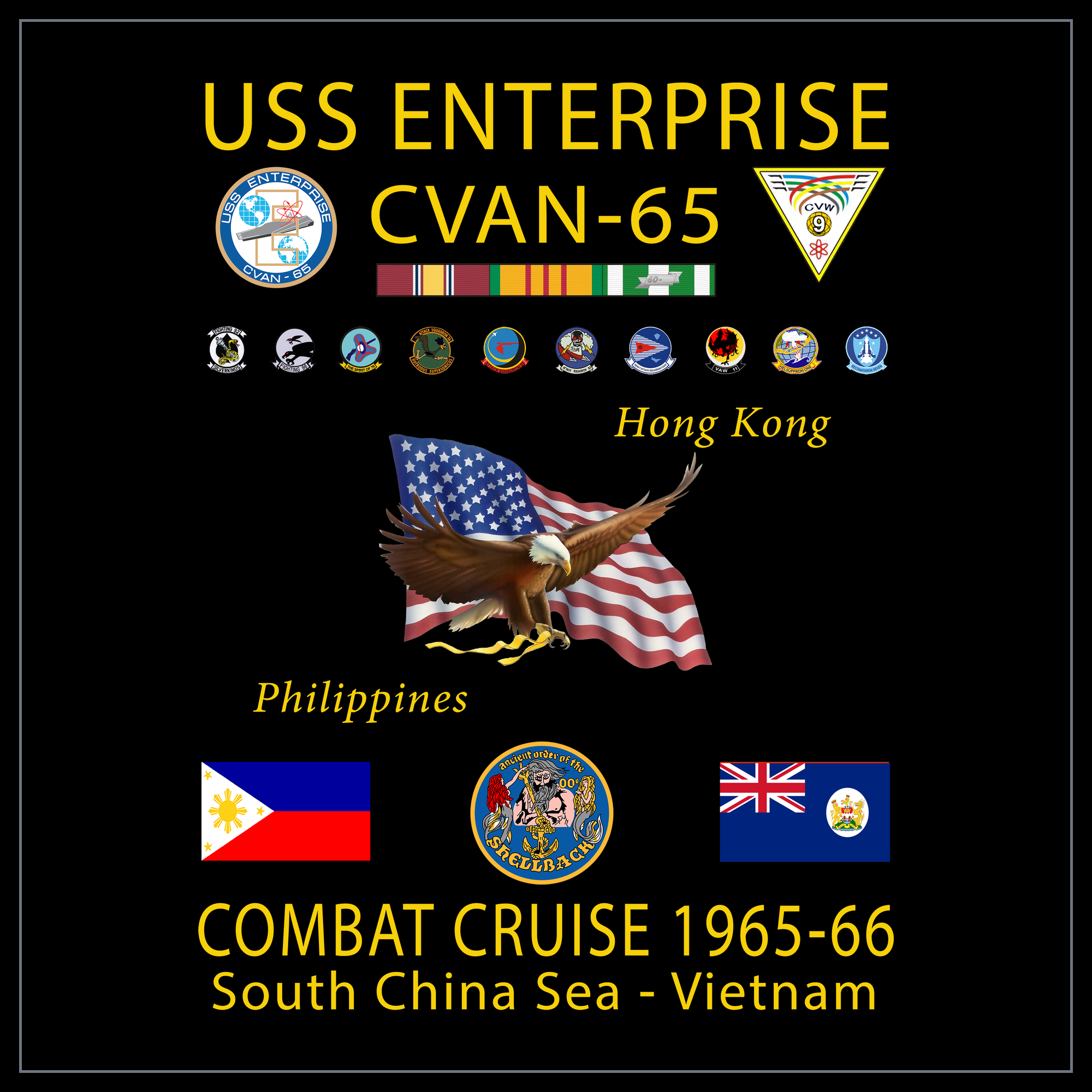 USS Enterprise CVAN/CVN-65 1965-66 cruise design