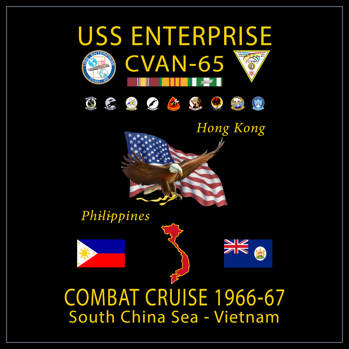 USS Enterprise CVAN/CVN-65 1966-67 cruise design