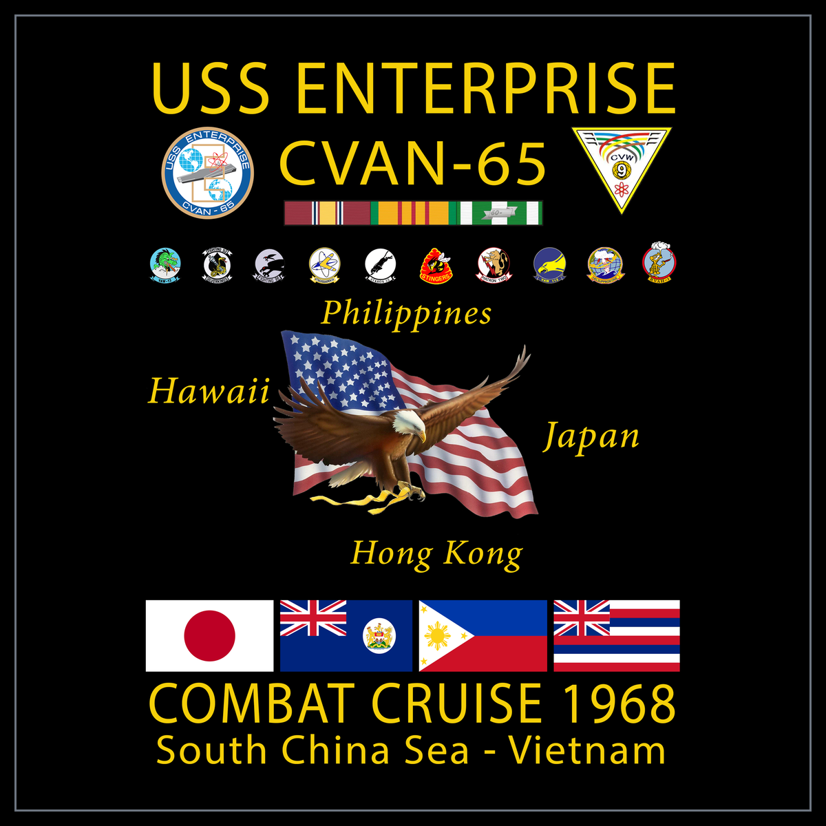 USS Enterprise CVAN/CVN-65 1968 cruise design