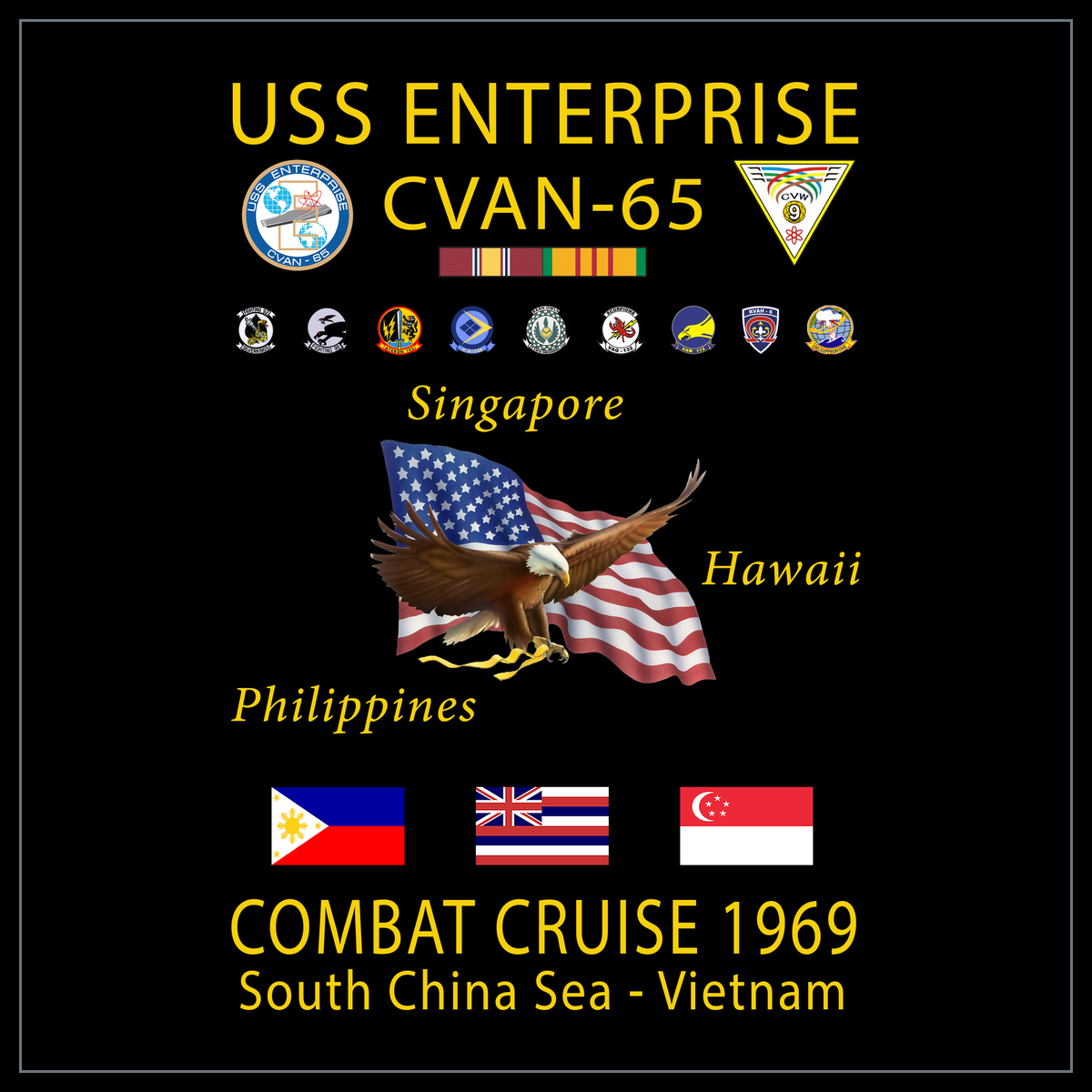USS Enterprise CVAN/CVN-65 1969 cruise design