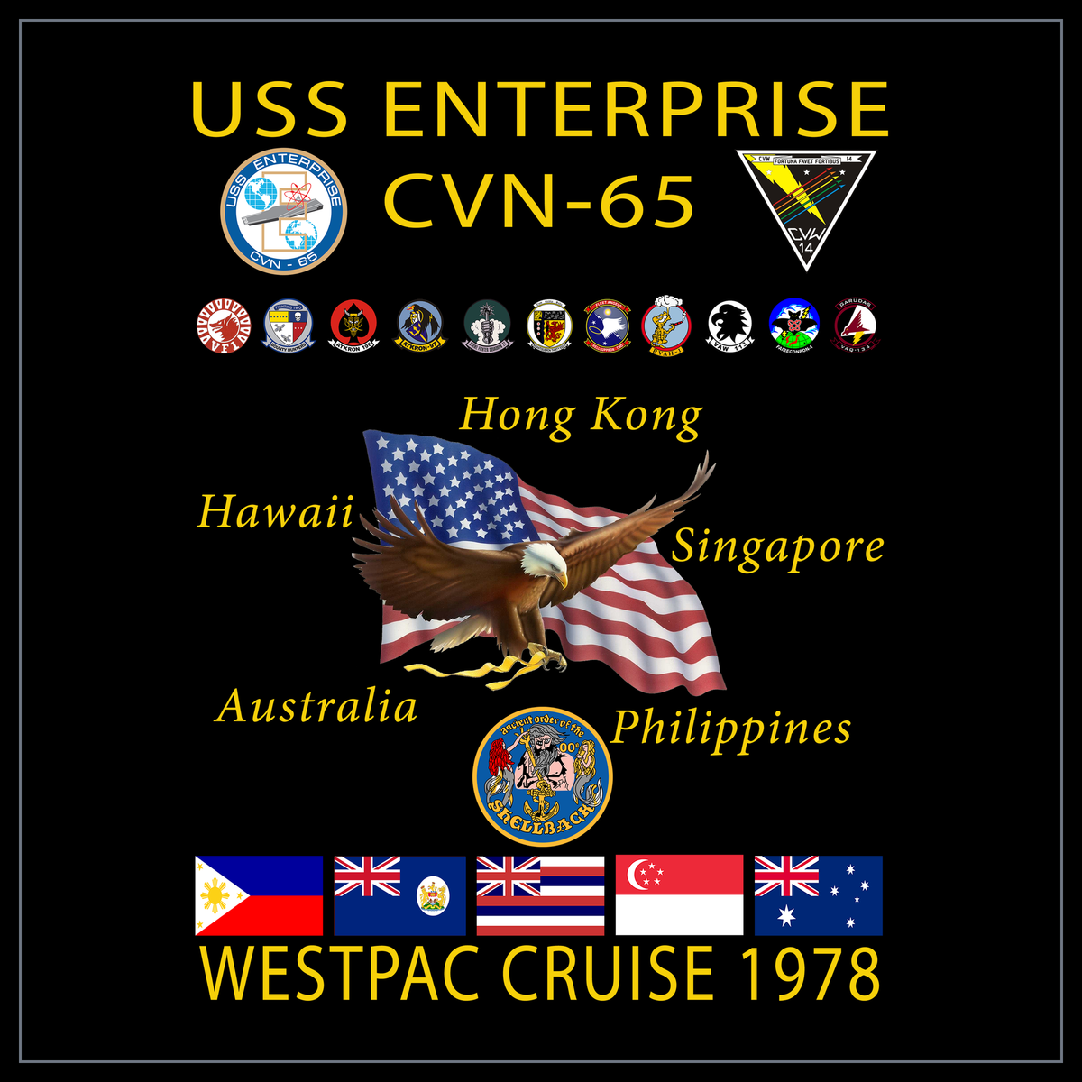 USS Enterprise CVAN/CVN-65 1978 cruise design