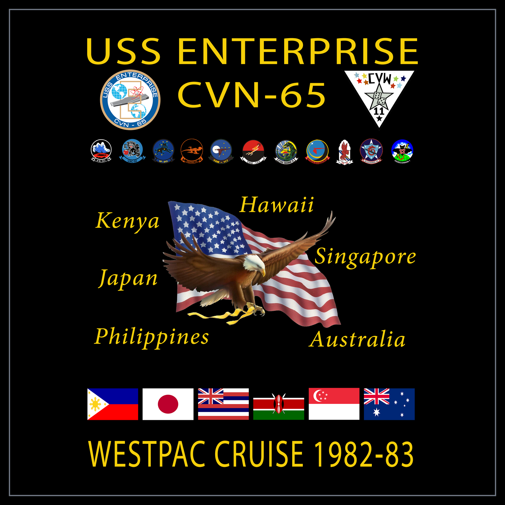 USS Enterprise CVAN/CVN-65 1982-83 cruise design