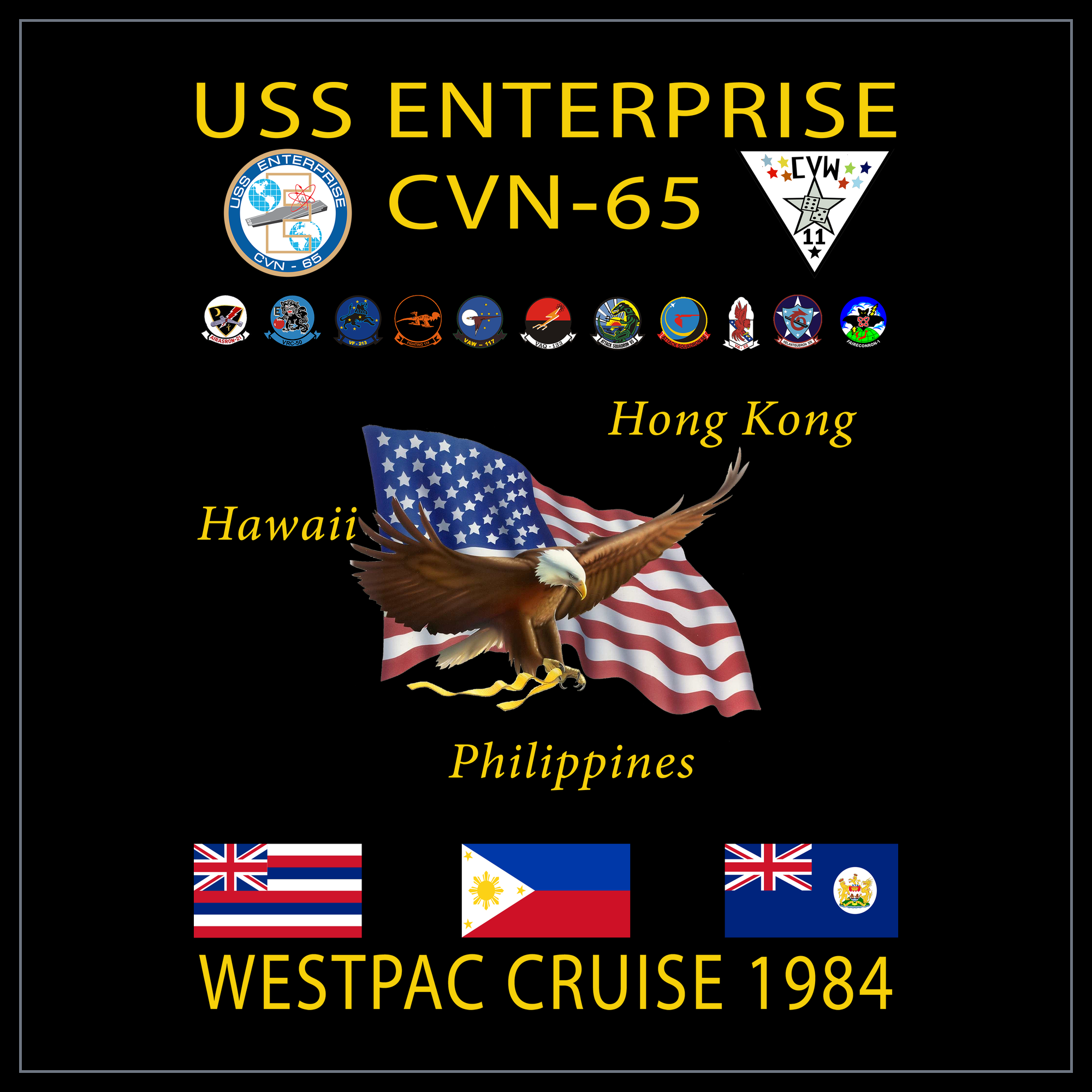 USS Enterprise CVAN/CVN-65 1984 cruise design