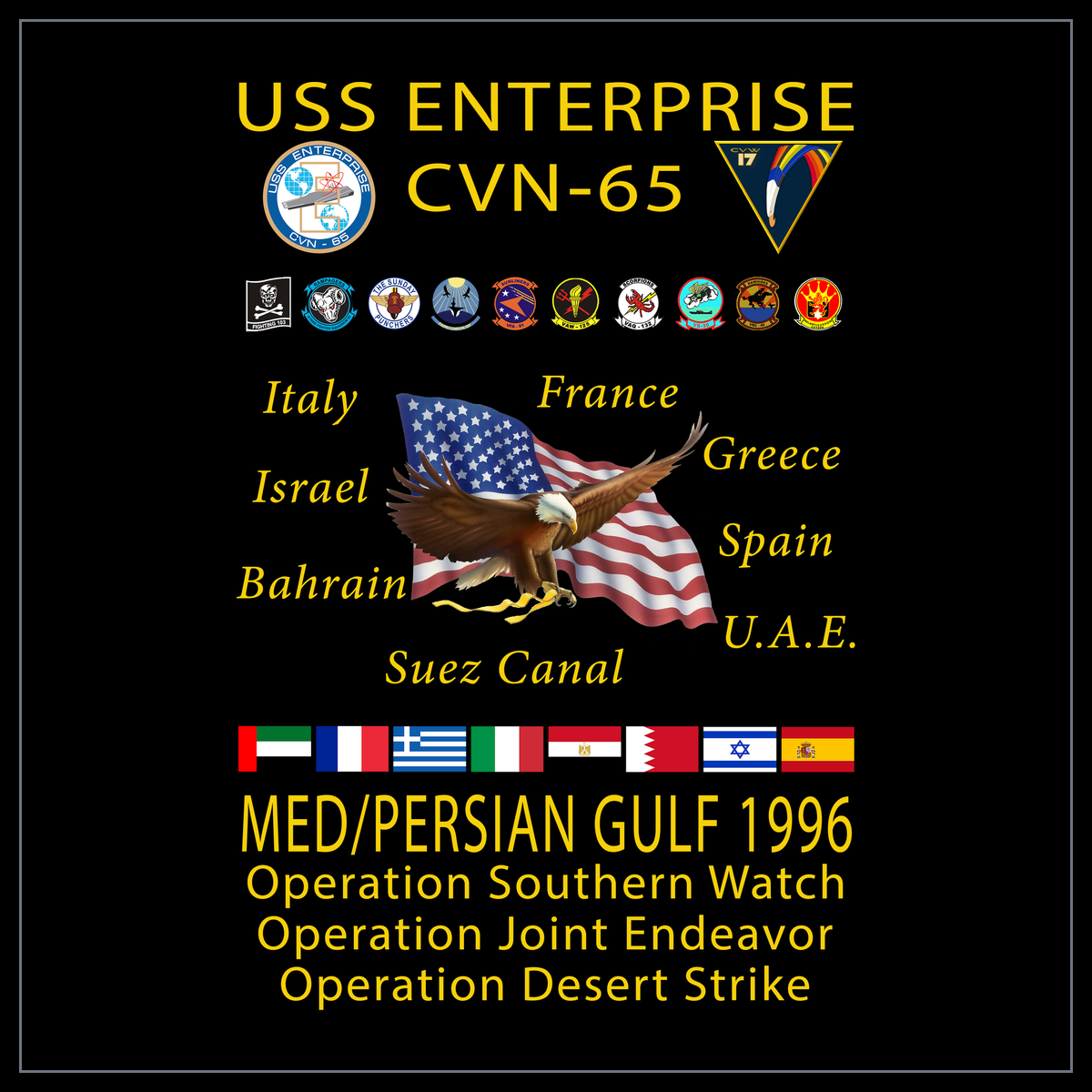 USS Enterprise CVAN/CVN-65 1996 cruise design