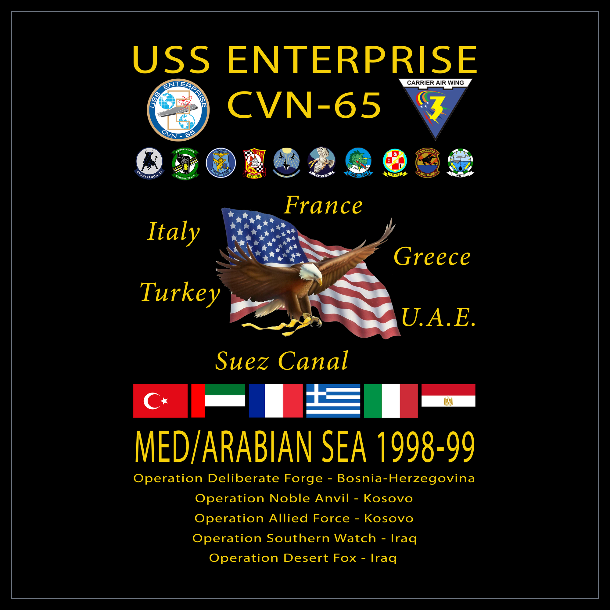 USS Enterprise CVAN/CVN-65 1998-99 cruise design