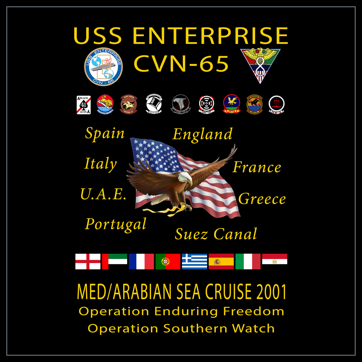 USS Enterprise CVAN/CVN-65 2001 cruise design