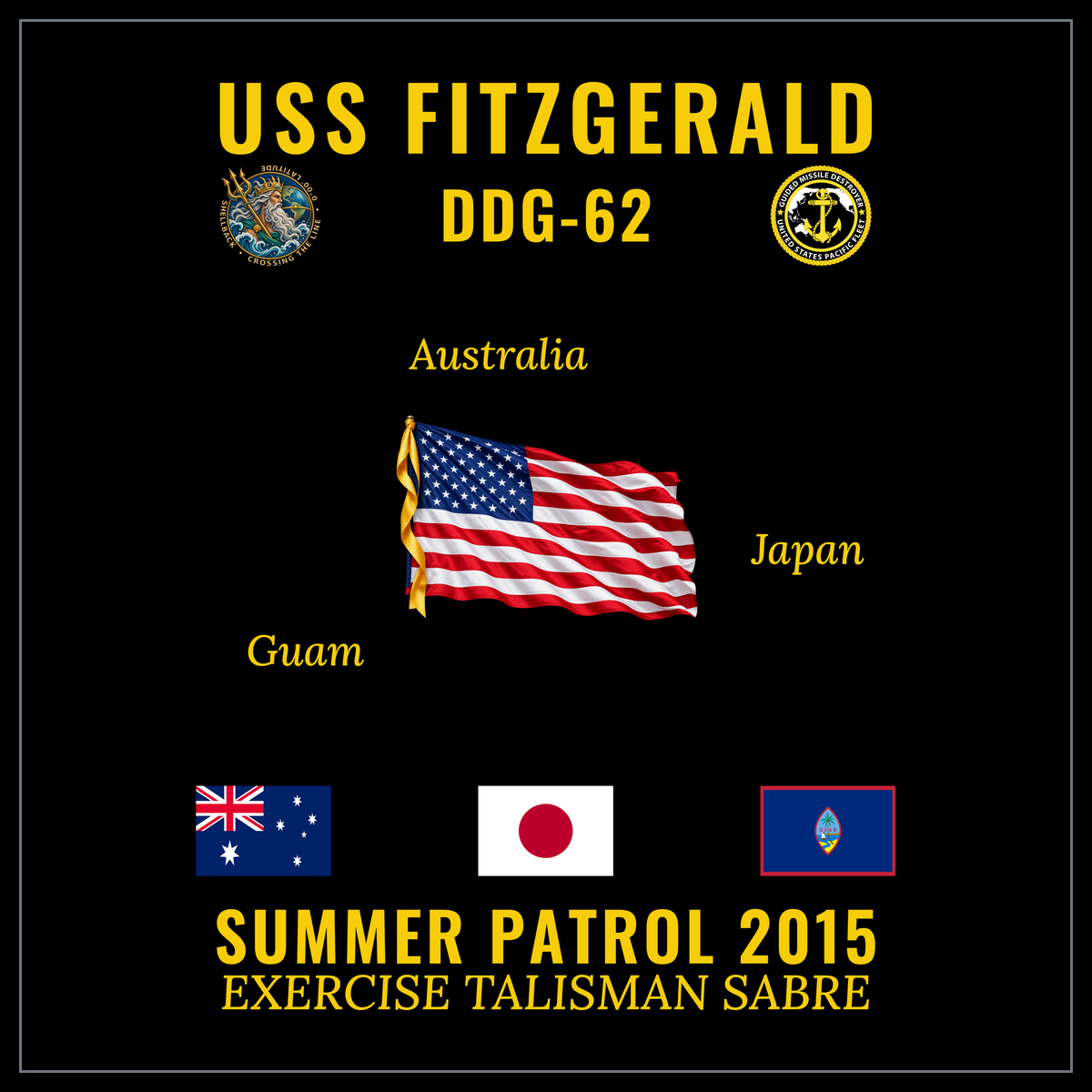 USS Fitzgerald (DDG-62) 2015 Summer Patrol cruise design