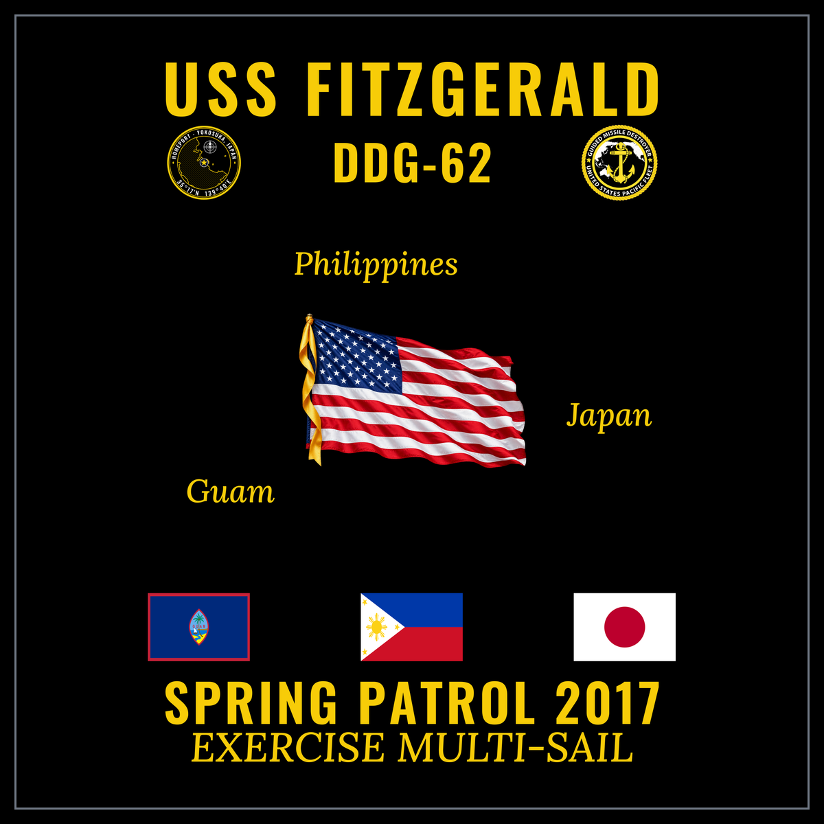 USS Fitzgerald (DDG-62) 2017 Spring Patrol cruise design
