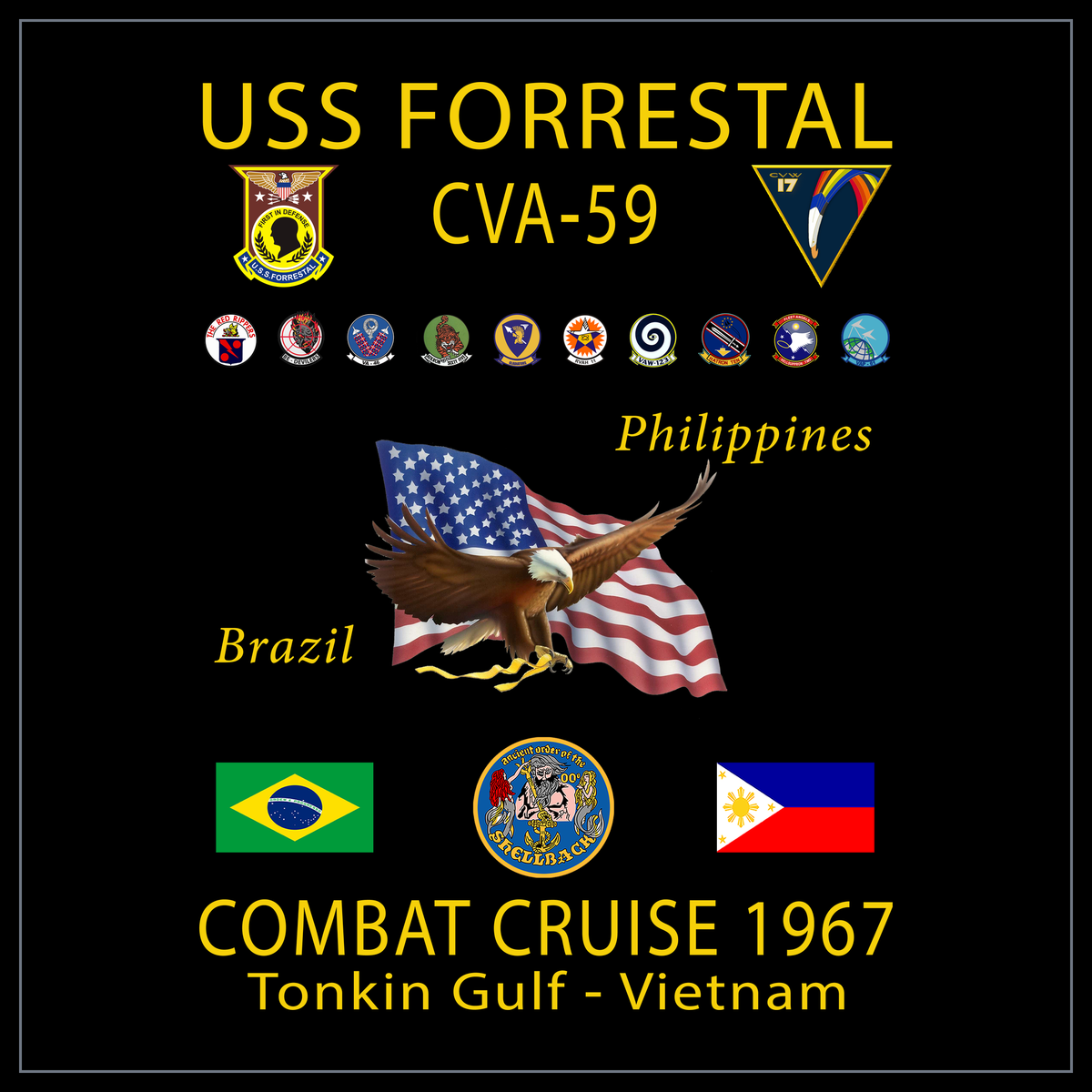 USS Forrestal CVA/CV-59 1967 cruise design