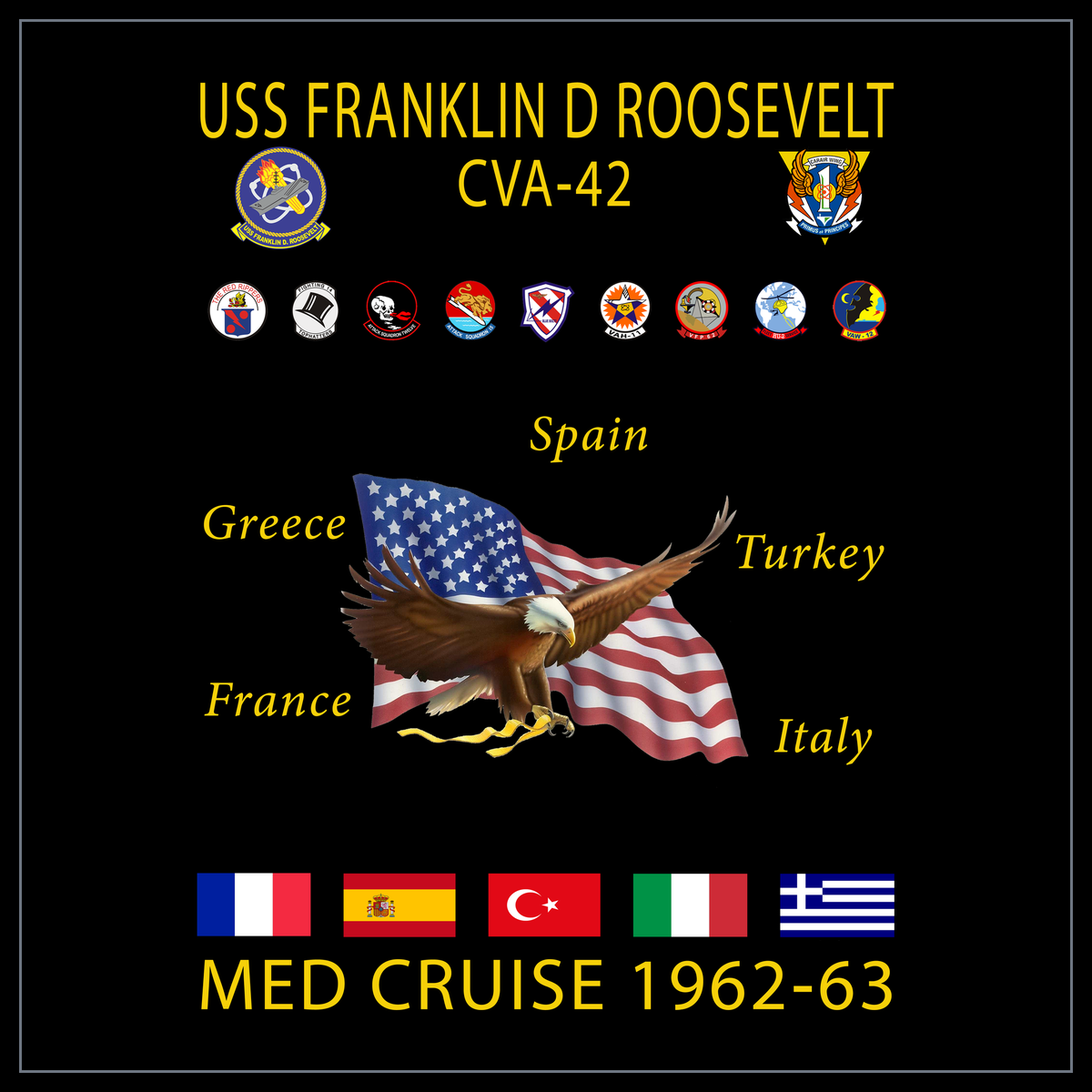 USS Franklin D. Roosevelt CVA-42 1962-63 cruise design