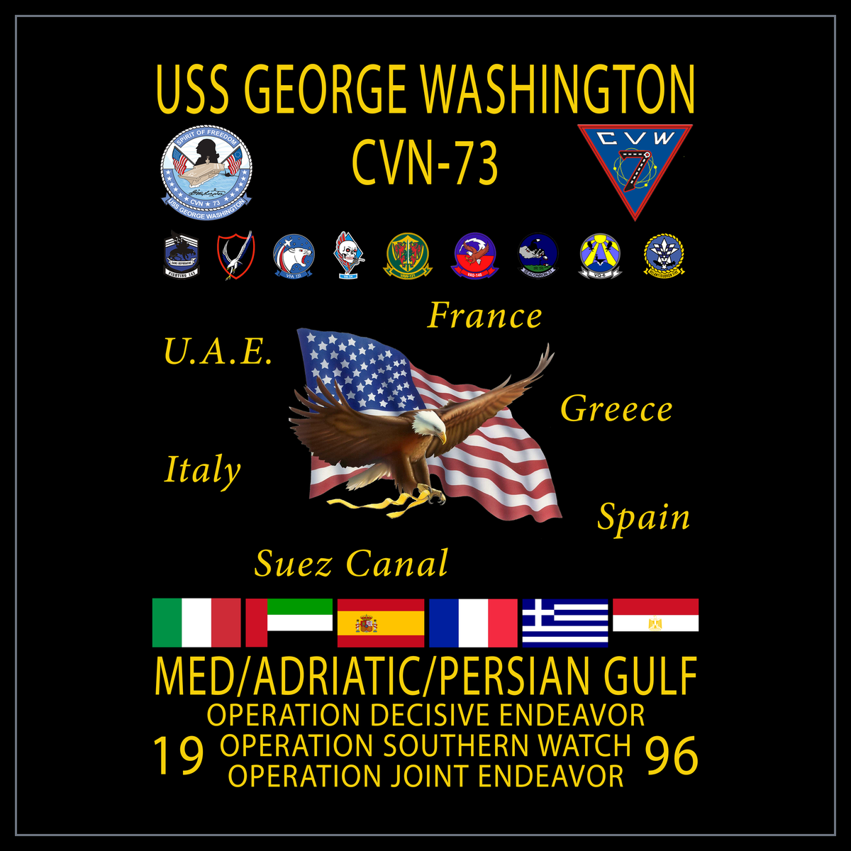 USS George Washington CVN-73 1996 cruise design